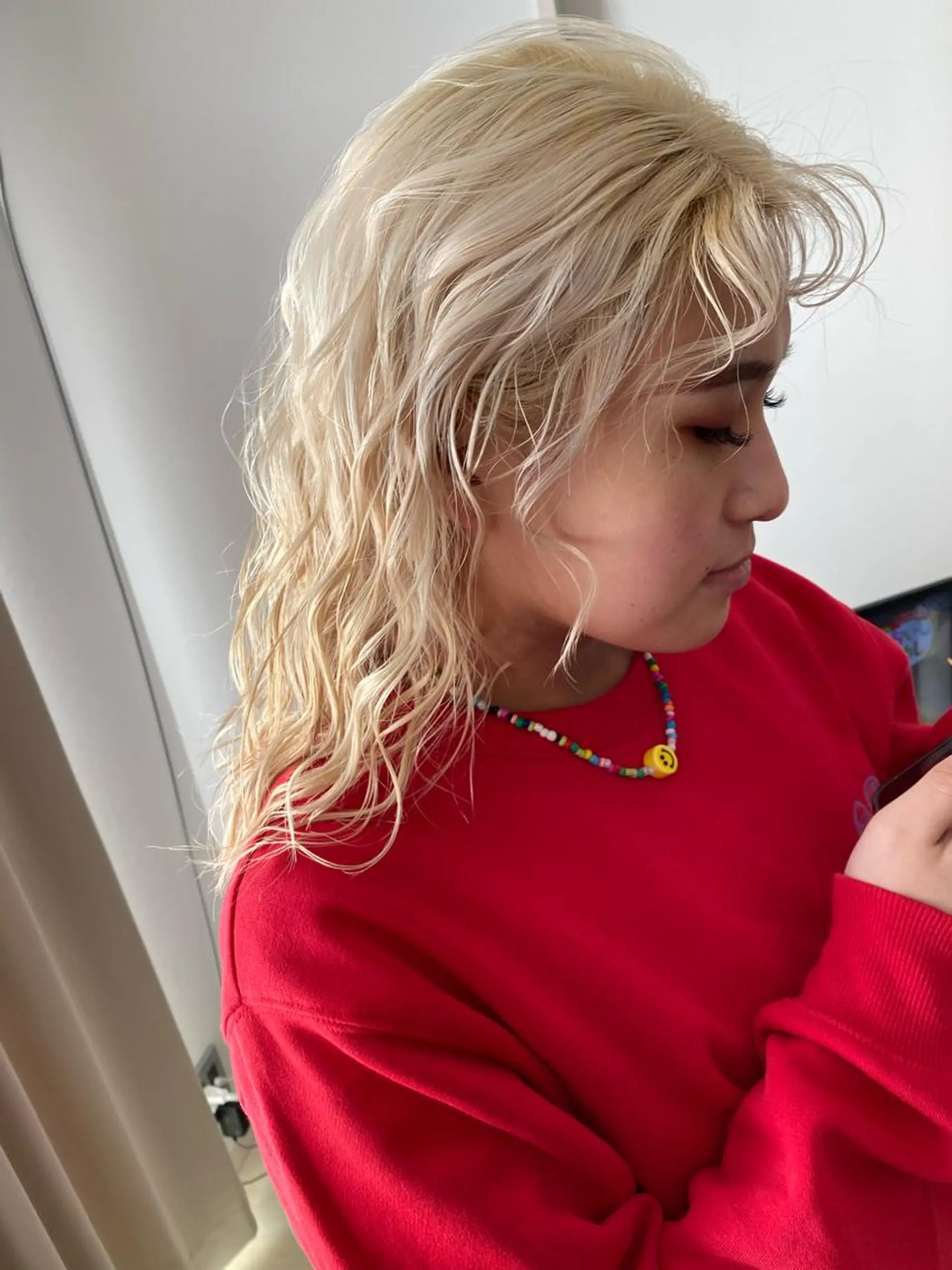 カラー ブロンド ホワイトブロンド ブリーチカラー よねだまことのヘアスタイル