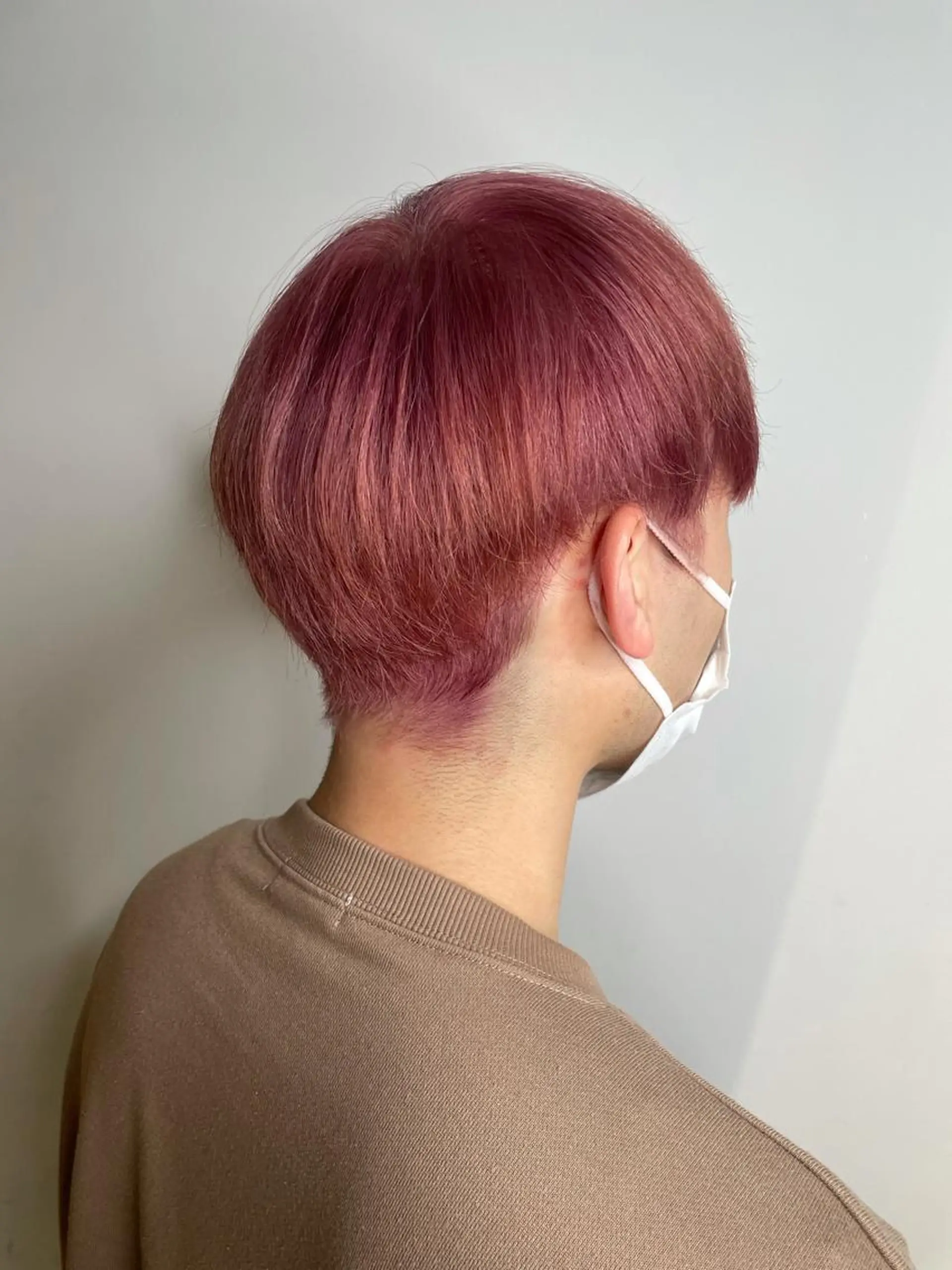 ショート カラー メンズ メンズハイトーン ハイトーンカラー ピンクカラー ヘアカラー トリートメント ハイトーン/レイヤー /ケアブリーチ石川治のヘアスタイル