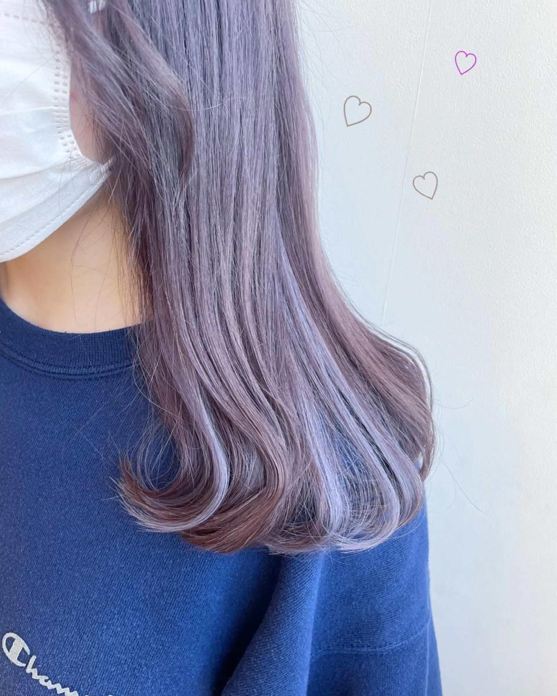 ミディアム カラー シールエクステ ラベンダーカラー ラベンダーグレー エクステ ヘアカラー トリートメント EMANON新宿東口所属・新宿駅近♡個室 ♡関口三都季🌜のヘアスタイル