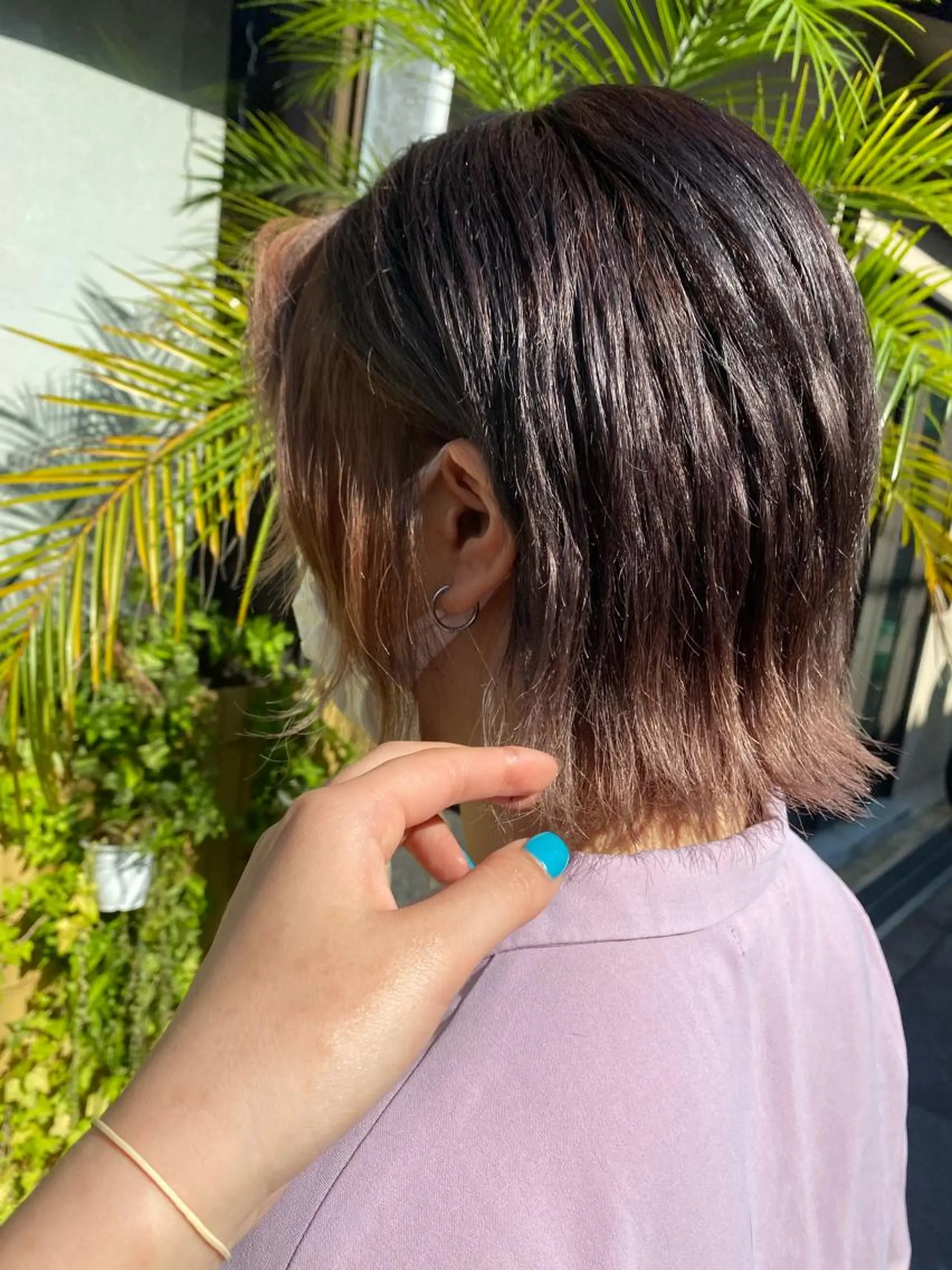 ミディアム ミストバング 大久保 愛のヘアスタイル