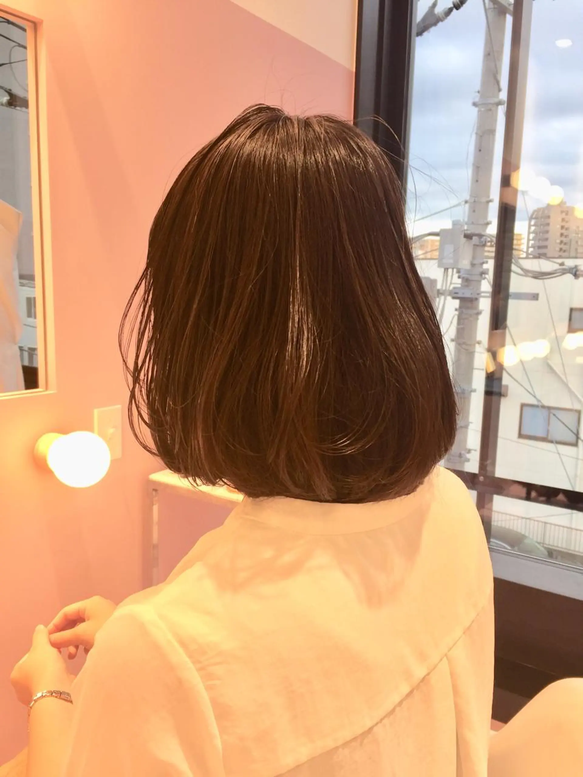 ミディアム アッシュ カット ヘアカラー トリートメント 所渉/韓国レイヤー /ウルフカットのヘアスタイル