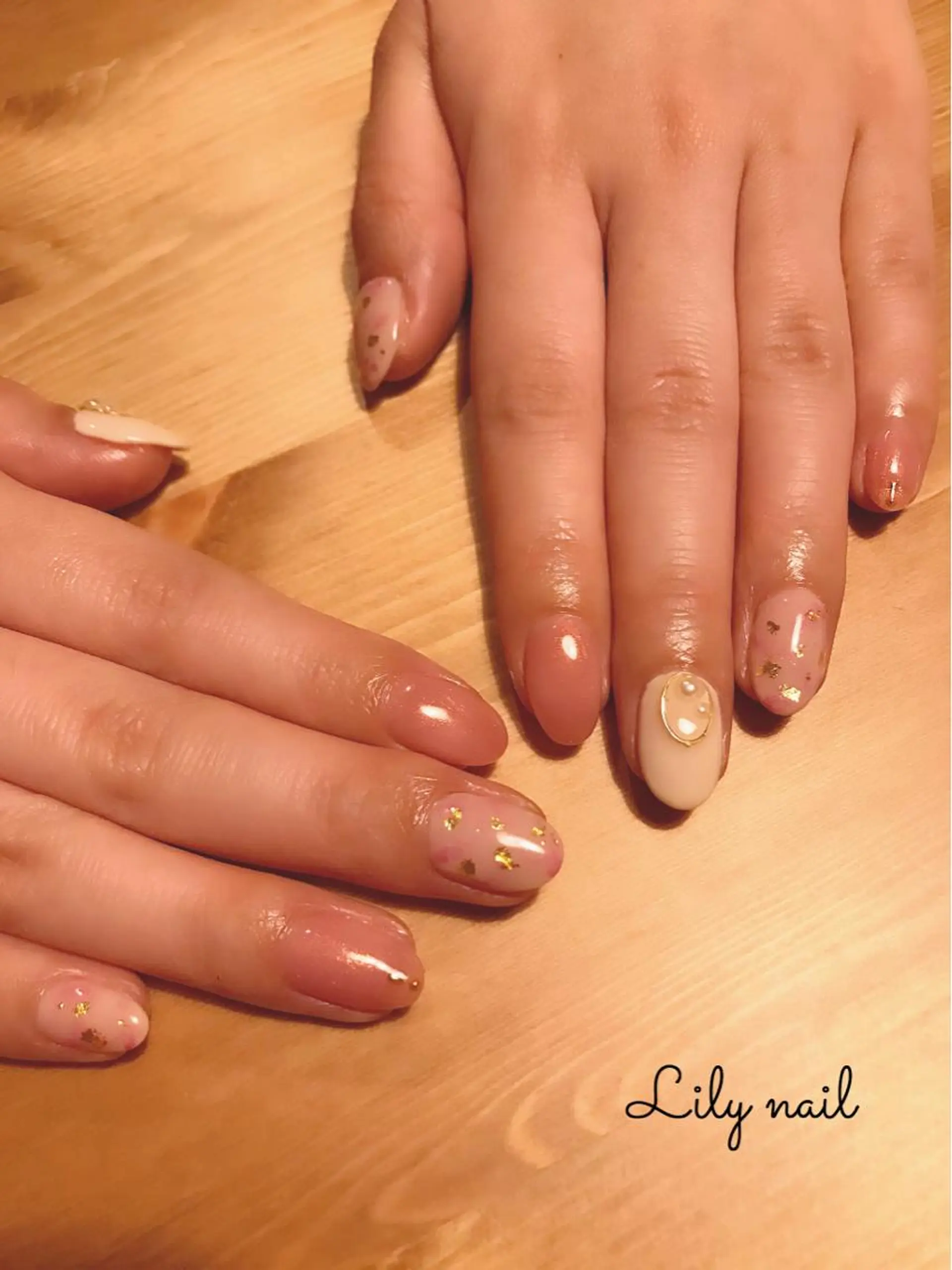 ネイル べっ甲ネイル ブルー ボルドー グラデーション ニュアンスネイル tink 横浜店所属・Tink 横浜のネイルデザイン