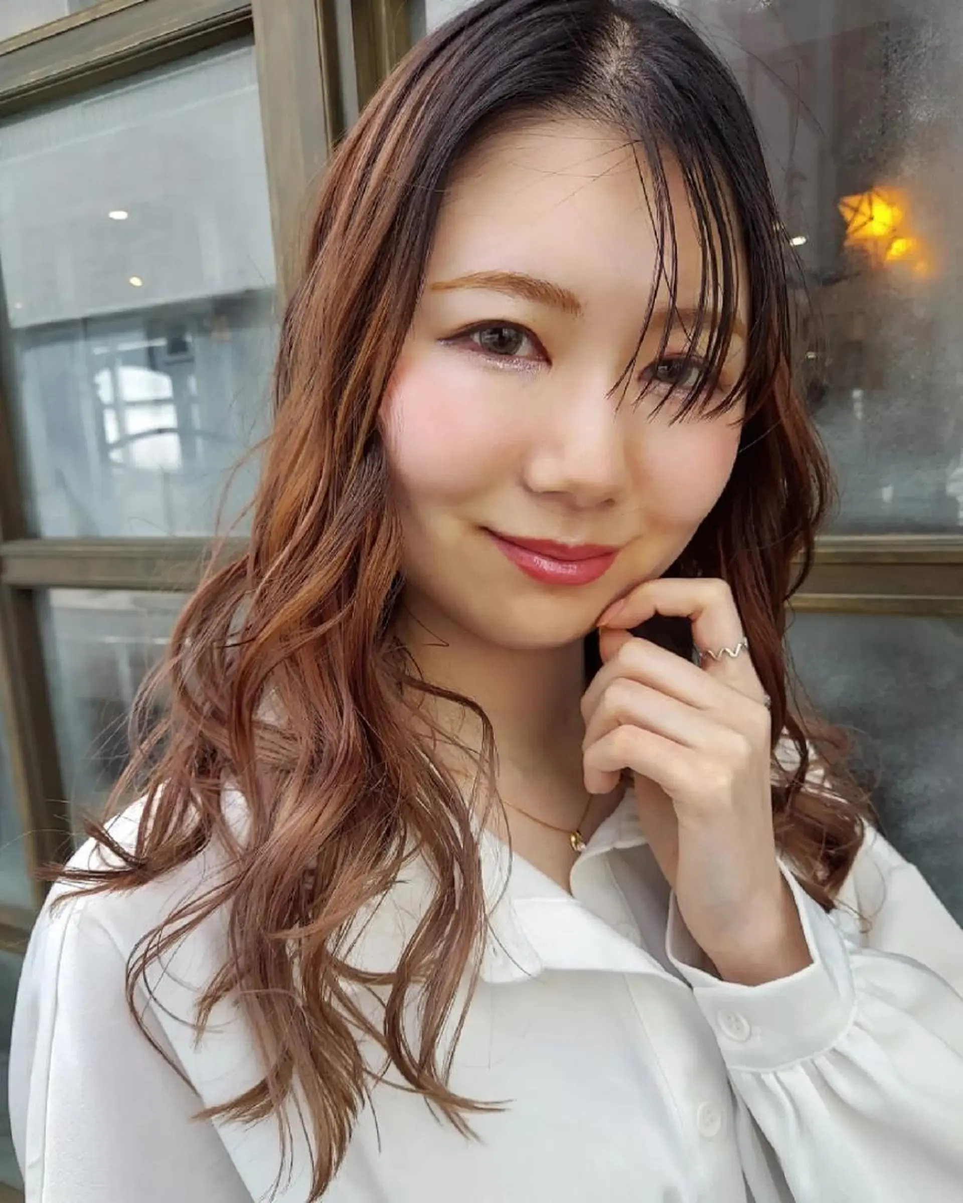 ロング カラー バレイヤージュ ベージュカラー ピンクカラー ピンクベージュ レイヤーカット grow上野御徒町【グロウ】所属・ブリーチ・ハイトーン 特化🎉内山のヘアスタイル