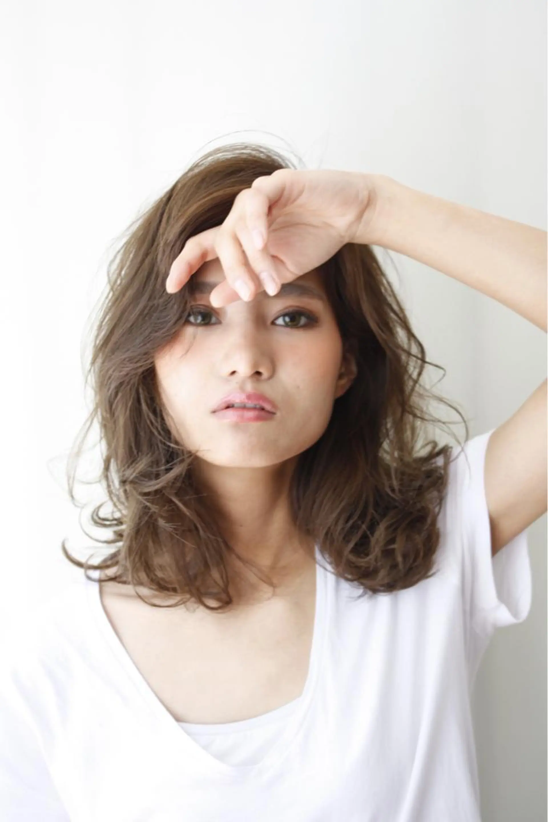 セミロング カラー パーマ 畠山 雄大のヘアスタイル