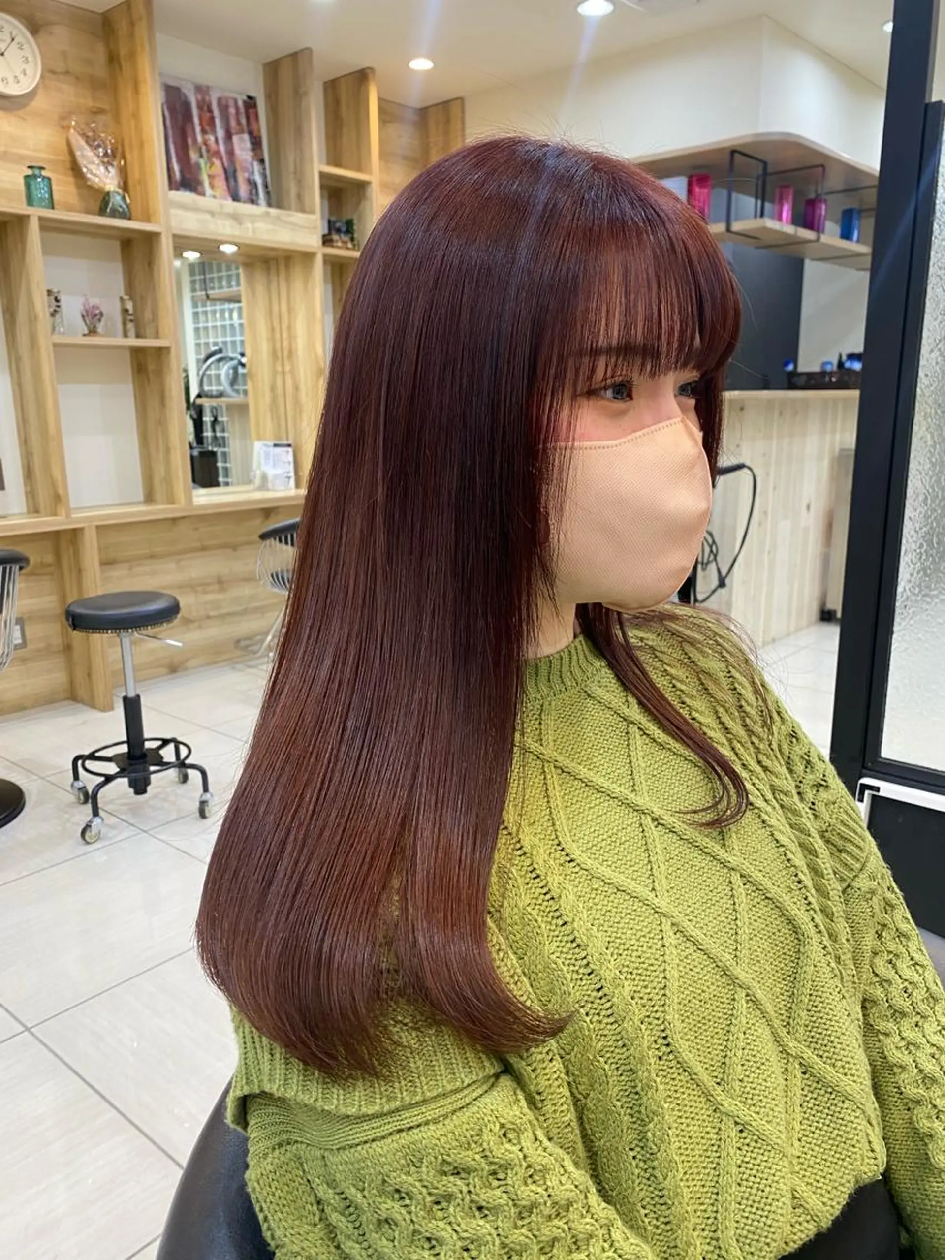 ロング カラー ピンクカラー 韓国ヘア／艶カラー minamiのヘアスタイル