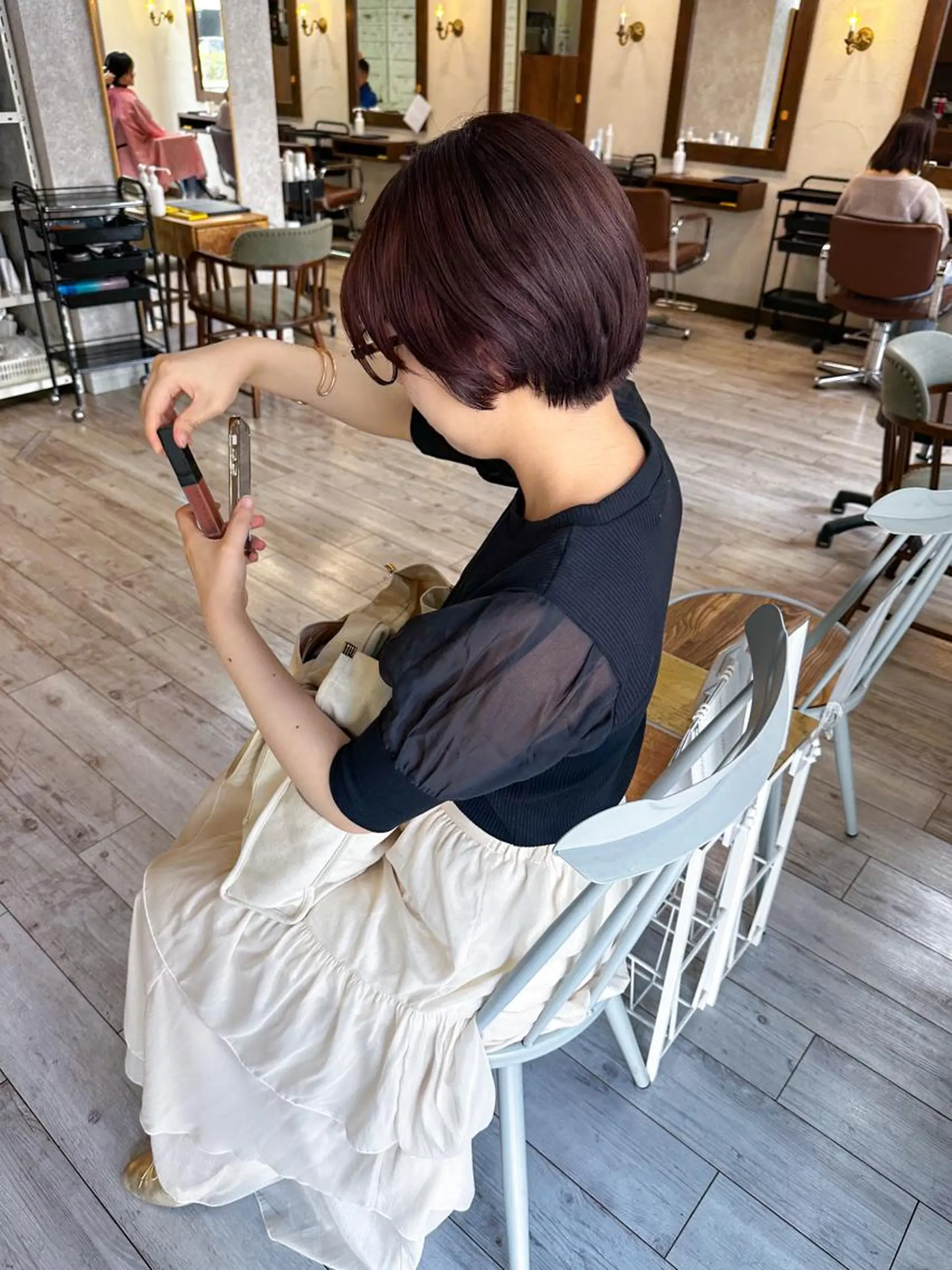 ショート カラー ピンクカラー カット ヘアカラー 高橋 みく/ minim 暖色のヘアスタイル