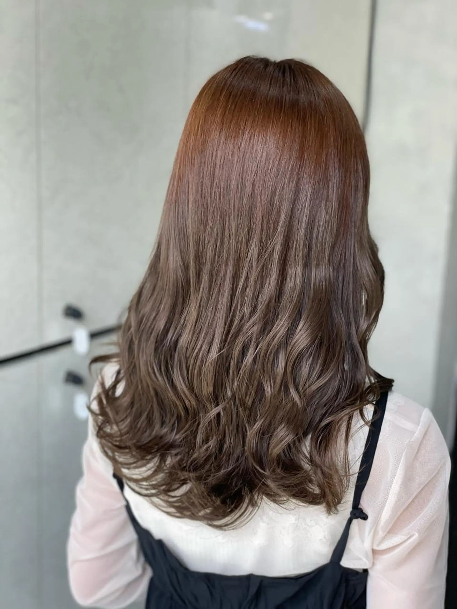 ロング ロングレイヤー アッシュ 顔まわりレイヤー 顔周りカット 韓国風ヘア 👑最高級エクステ 👑新宿/タイセイのヘアスタイル