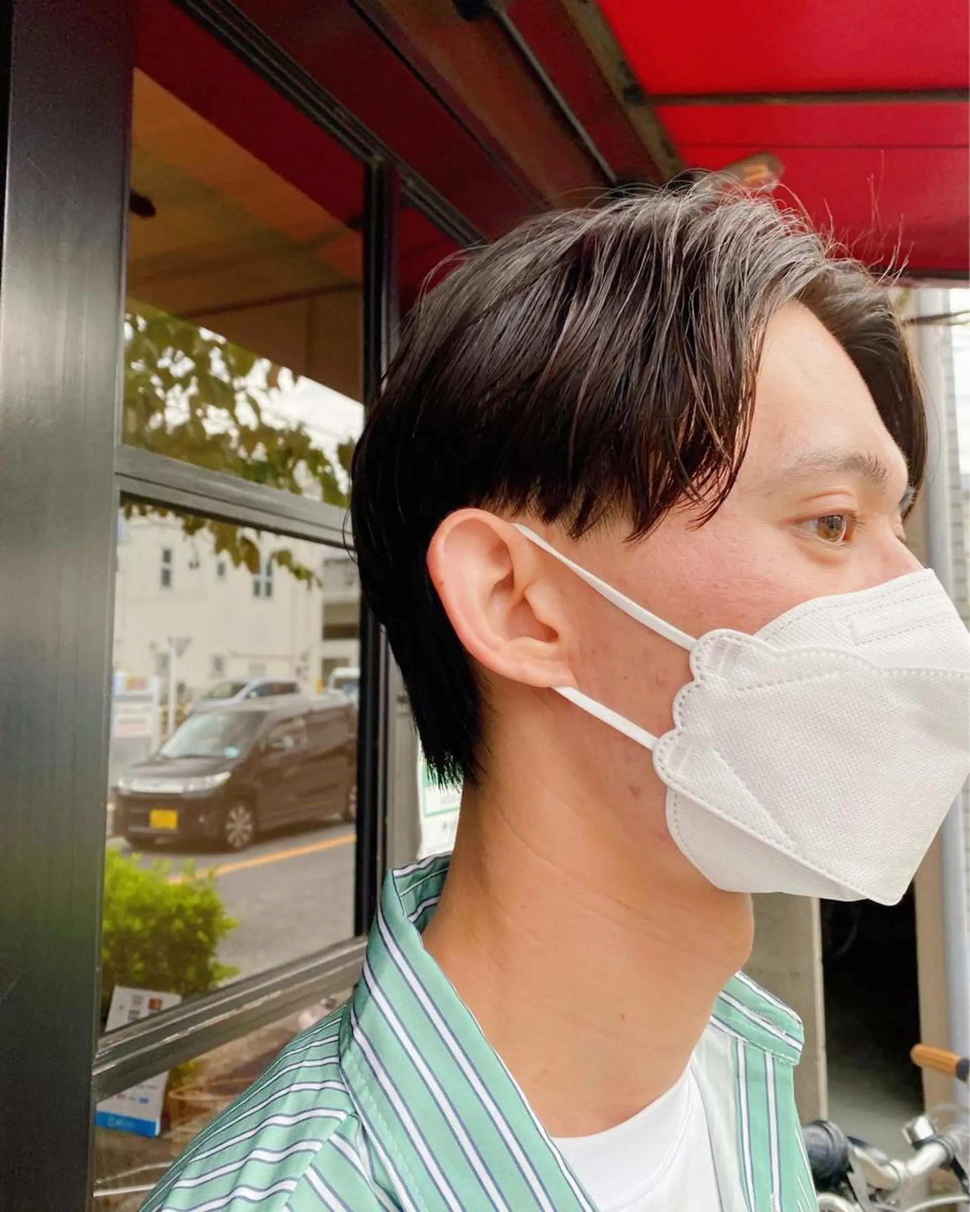 メンズ センターパート 荒川 真悟のヘアスタイル