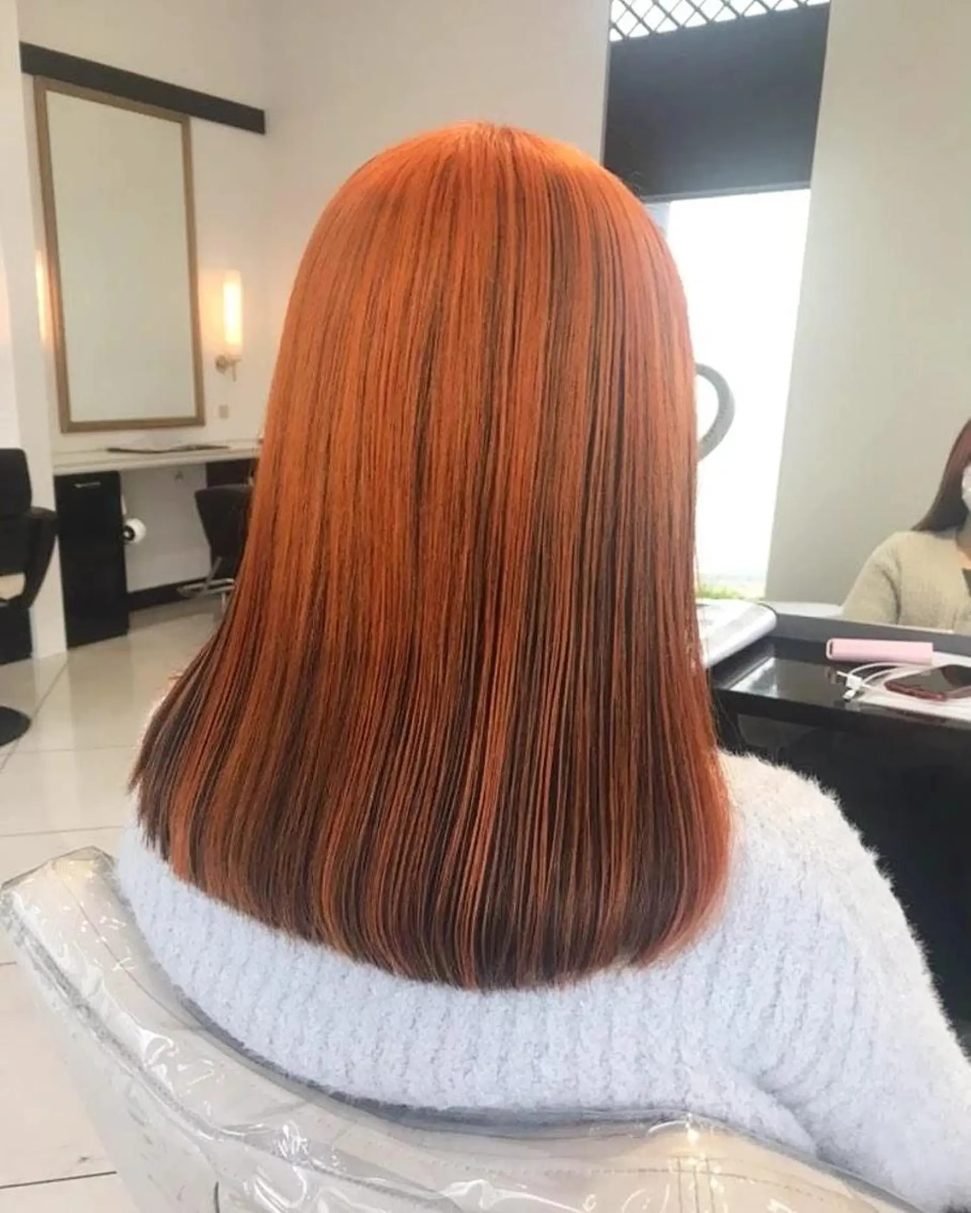 ミディアム カラー オレンジ あらげ 🌈推しカラー🌈ᵕのヘアスタイル