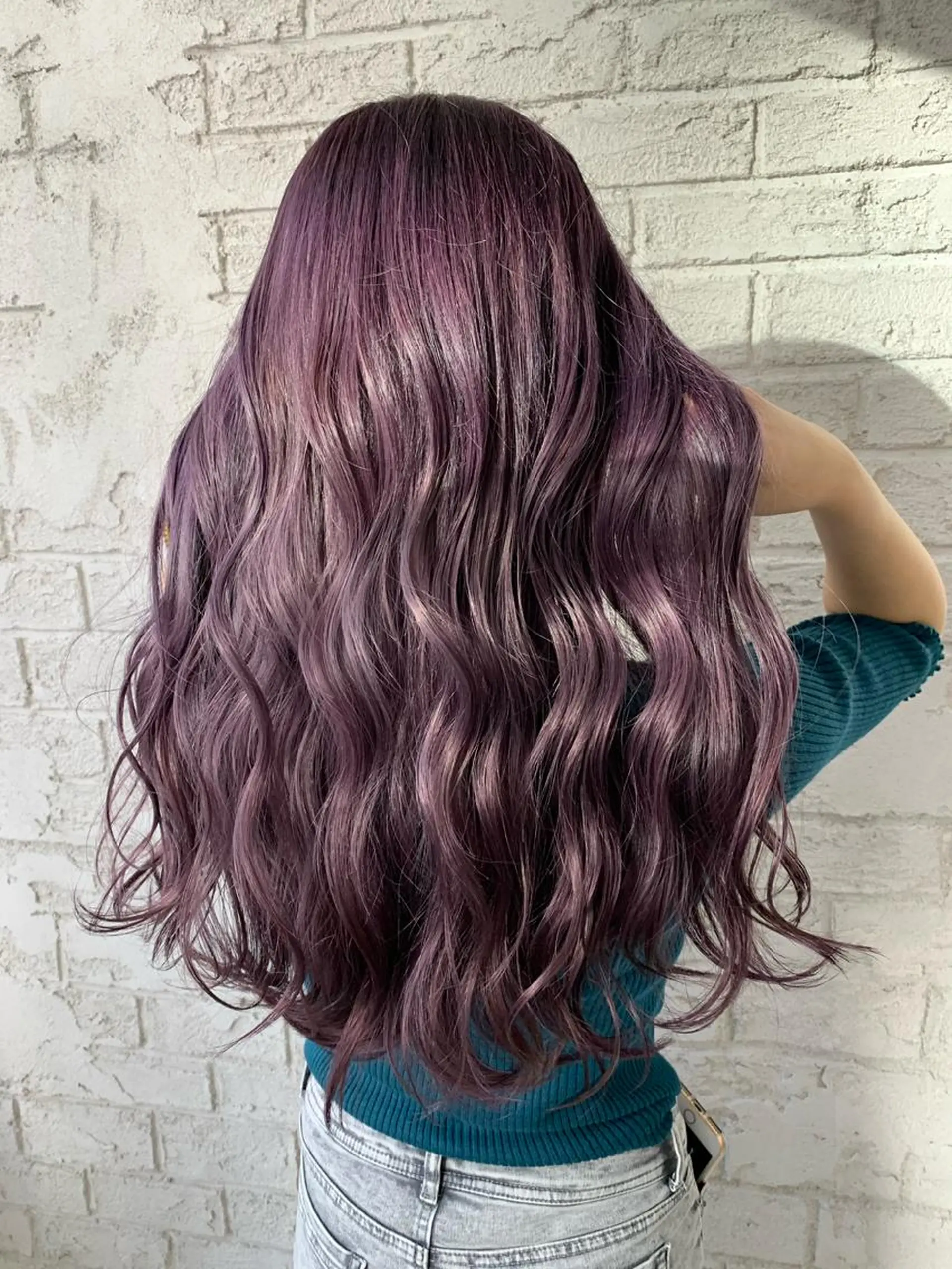 セミロング パープルカラー ヘアカラー 🇺🇸ハイライト特 化美容師🇺🇸漆沢のヘアスタイル