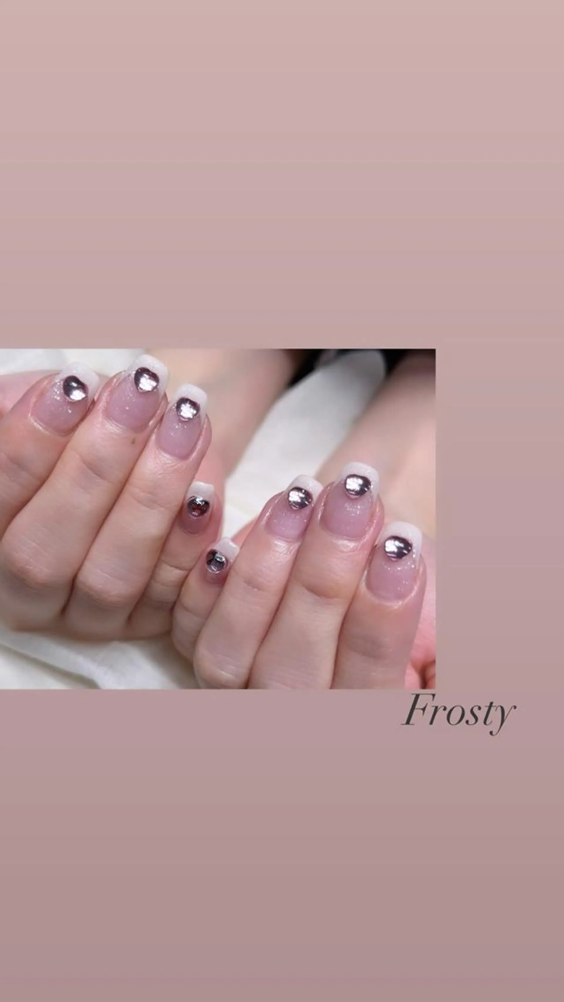 ネイル ハート ストーンネイル Mys. 松本結衣のネイルデザイン