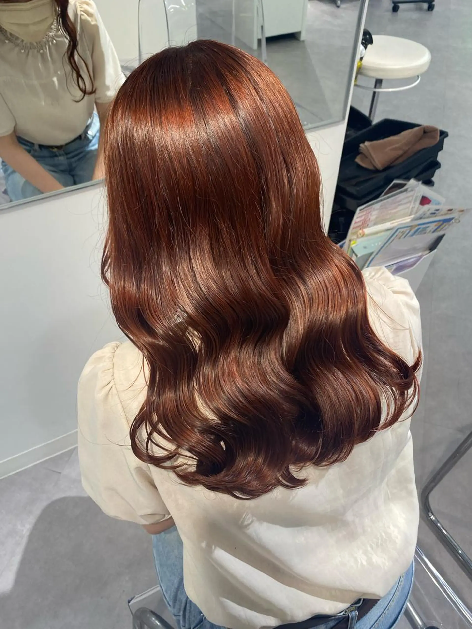 ミディアム カラー オレンジ ヘアカラー Euphoria SHIBUYAGRANDE所属・🎀stylist 🎀AKARI🎀のヘアスタイル