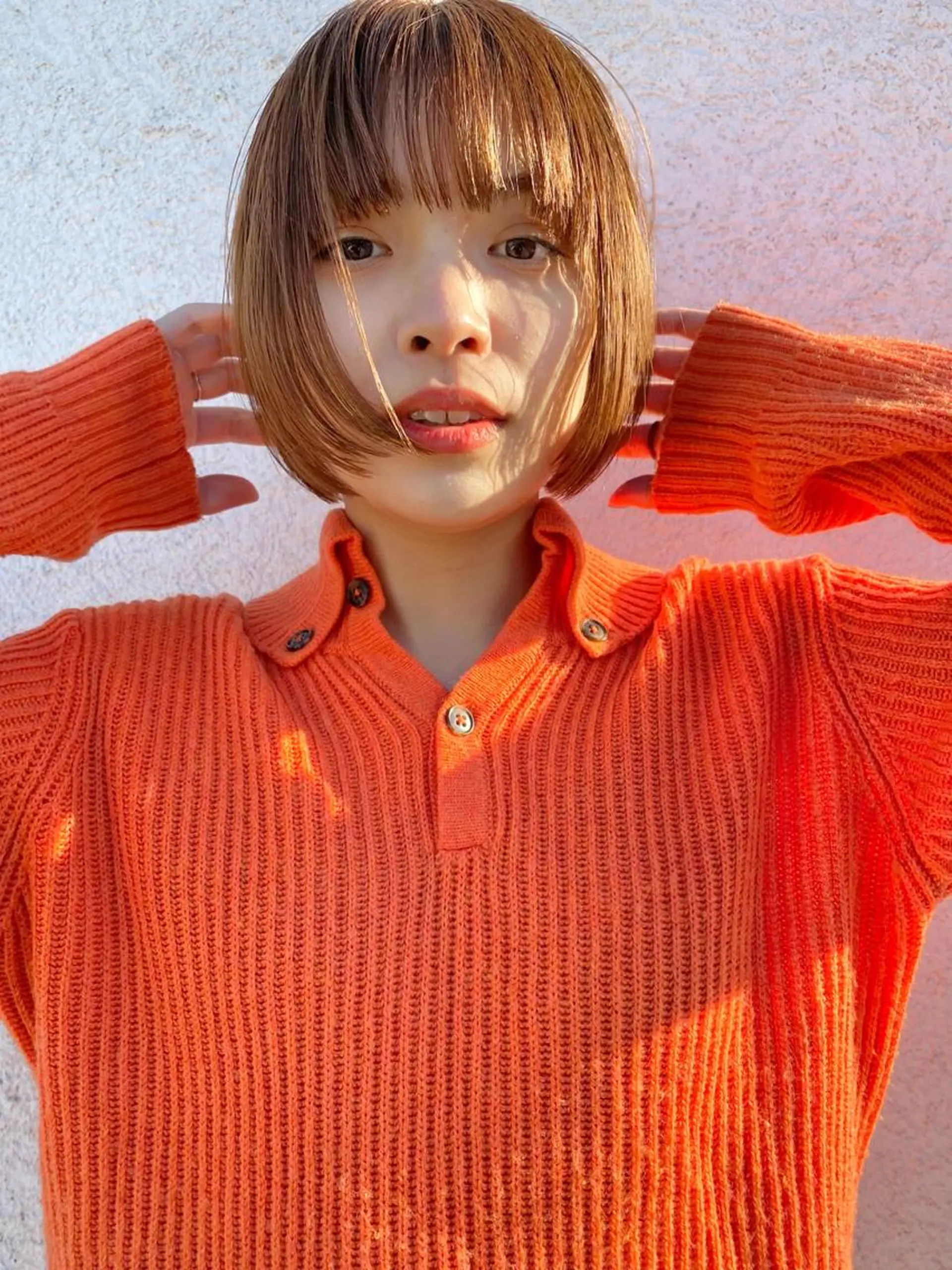 ショート カラー ブラウンカラー ショートヘア カット ヘアカラー 森貴裕/ベージュ/ パーマ/オリーブのヘアスタイル