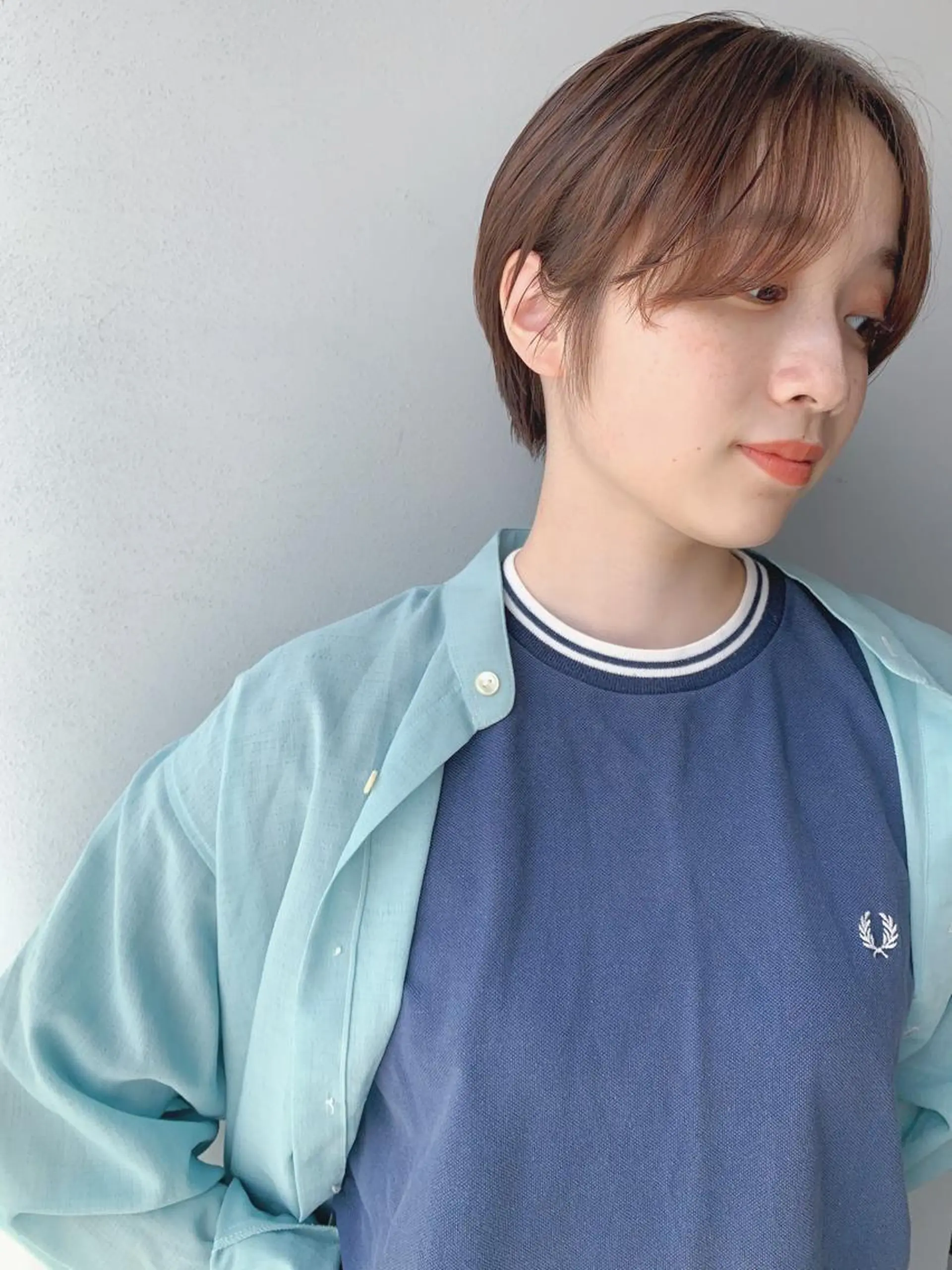 ショート カラー ボブパーマコテ巻き風 パーマNo1深江秀平のヘアスタイル