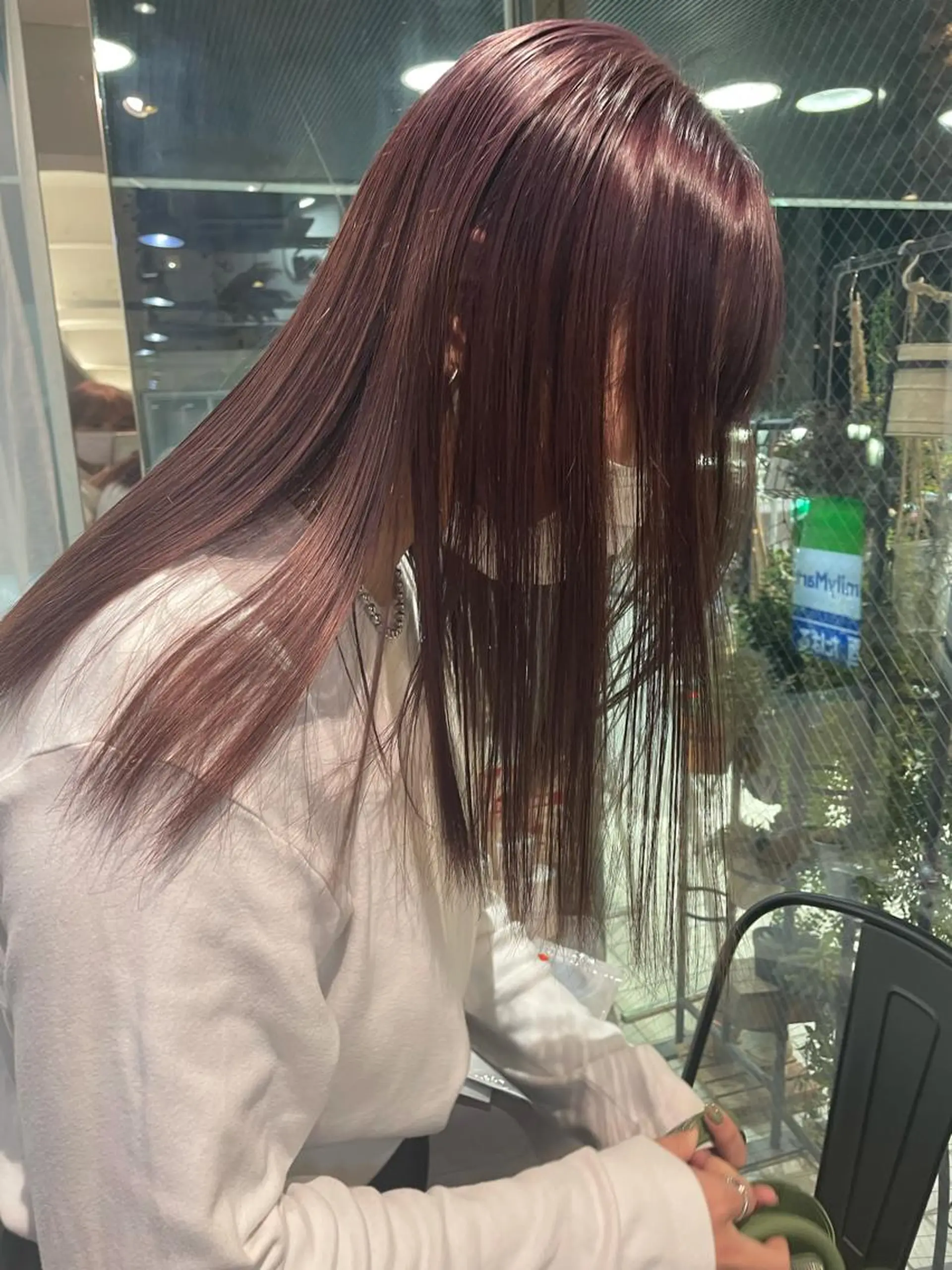 セミロング カラー ダブルカラー 髪質改善 トリートメント ヘアカラー トリートメント 韓国ヘア🦋 MIYUのヘアスタイル