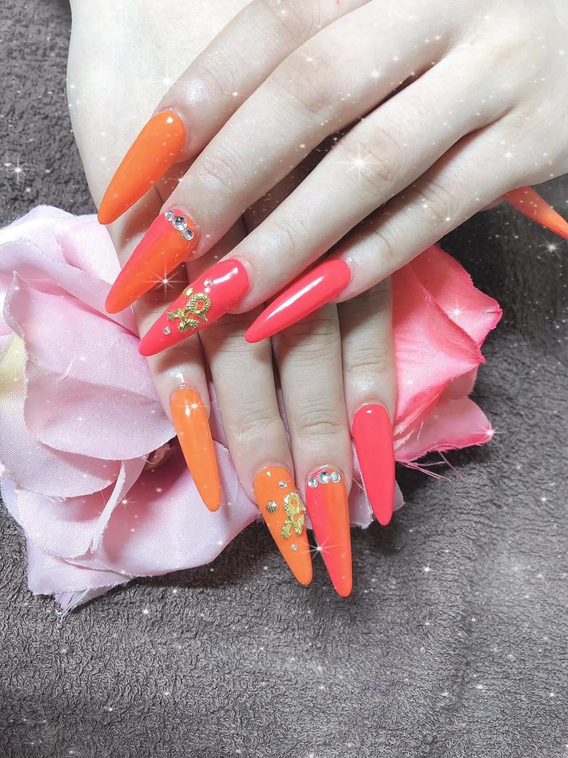 ロング ネイル ハンドネイル 《LB》ラブリエ Nail&eyeのマツエク・マツパデザイン