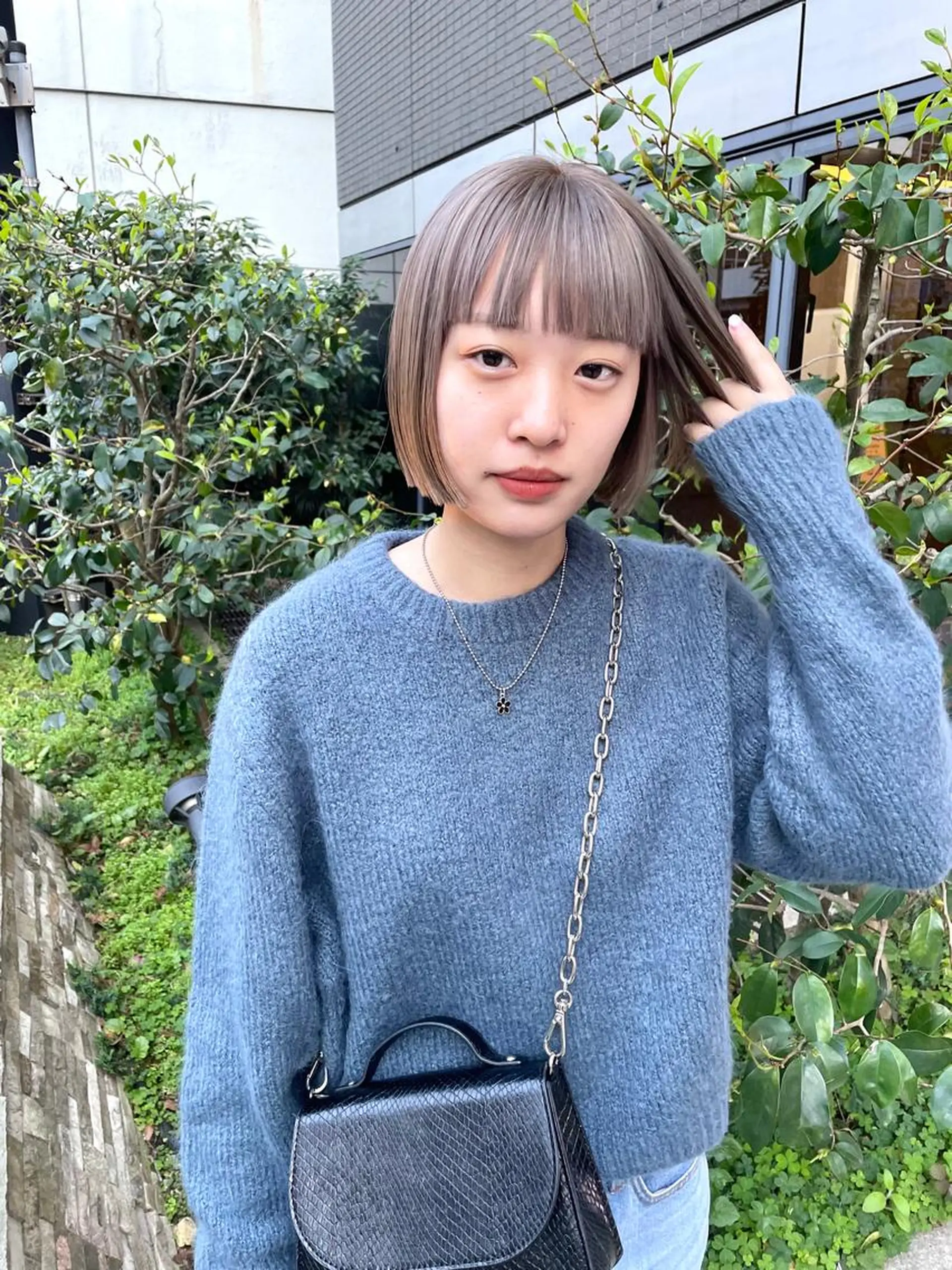 ミディアム カラー パーマ ヘアアレンジ メンズ キッズ ネイル マツエク・マツパ アイブロウ グレージュ ボブ カット ヘアカラー トリートメント tatsumi/ボブ ウルフ/レイヤーのヘアスタイル