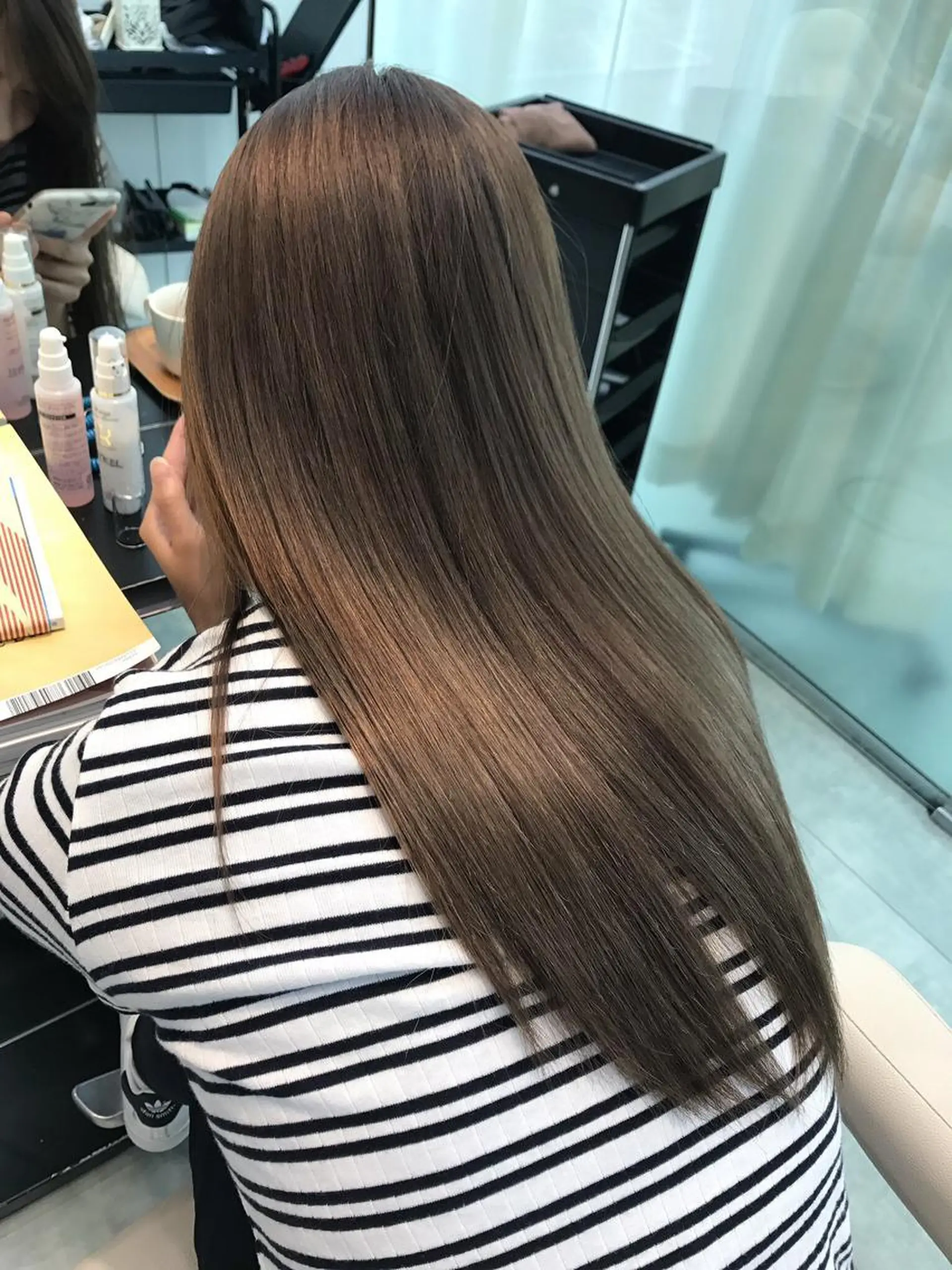 ロング カラー ヘアアレンジ グレージュ Re:ta KANZOのヘアスタイル