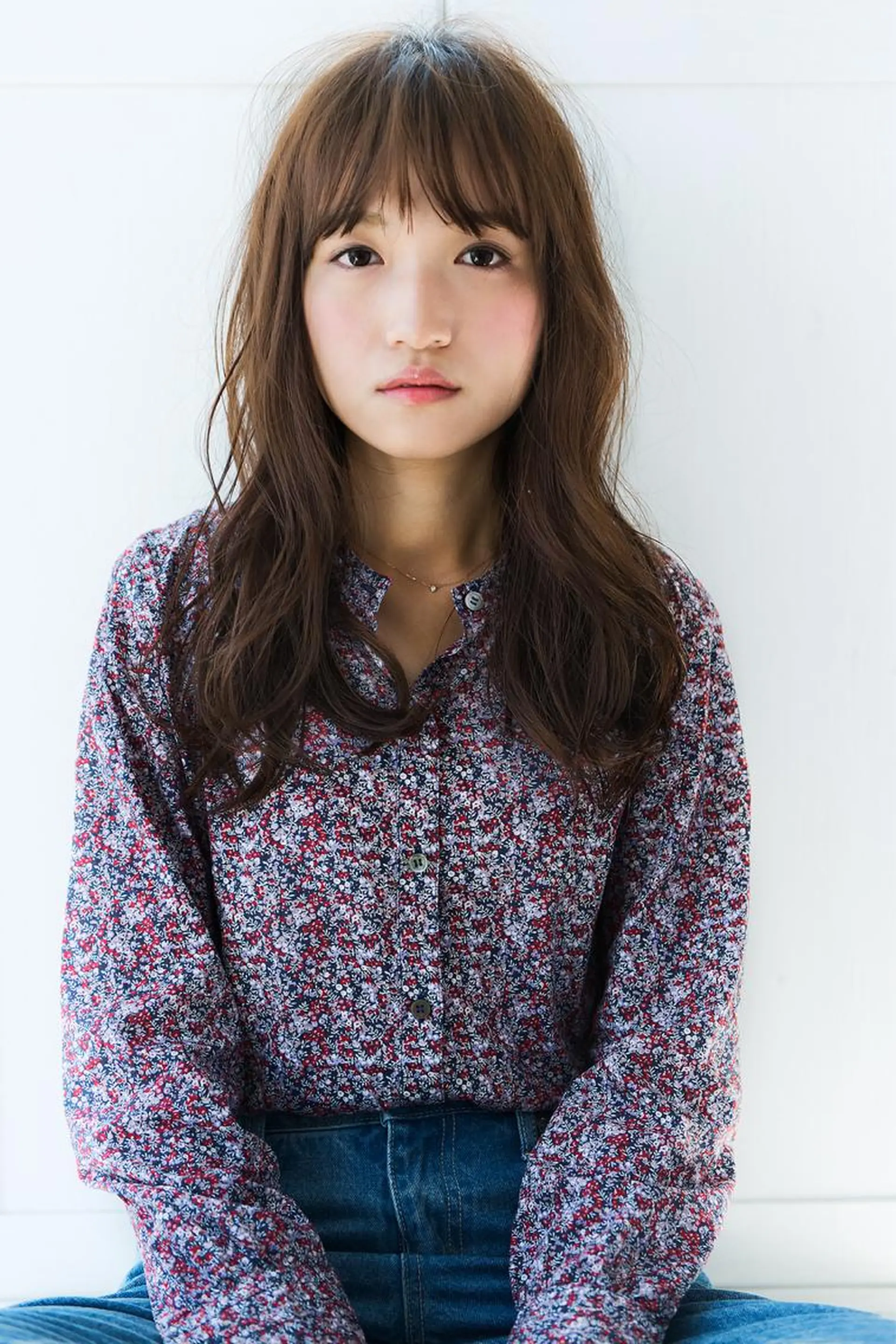 セミロング カット ヘアカラー トリートメント 大倉 未波のヘアスタイル