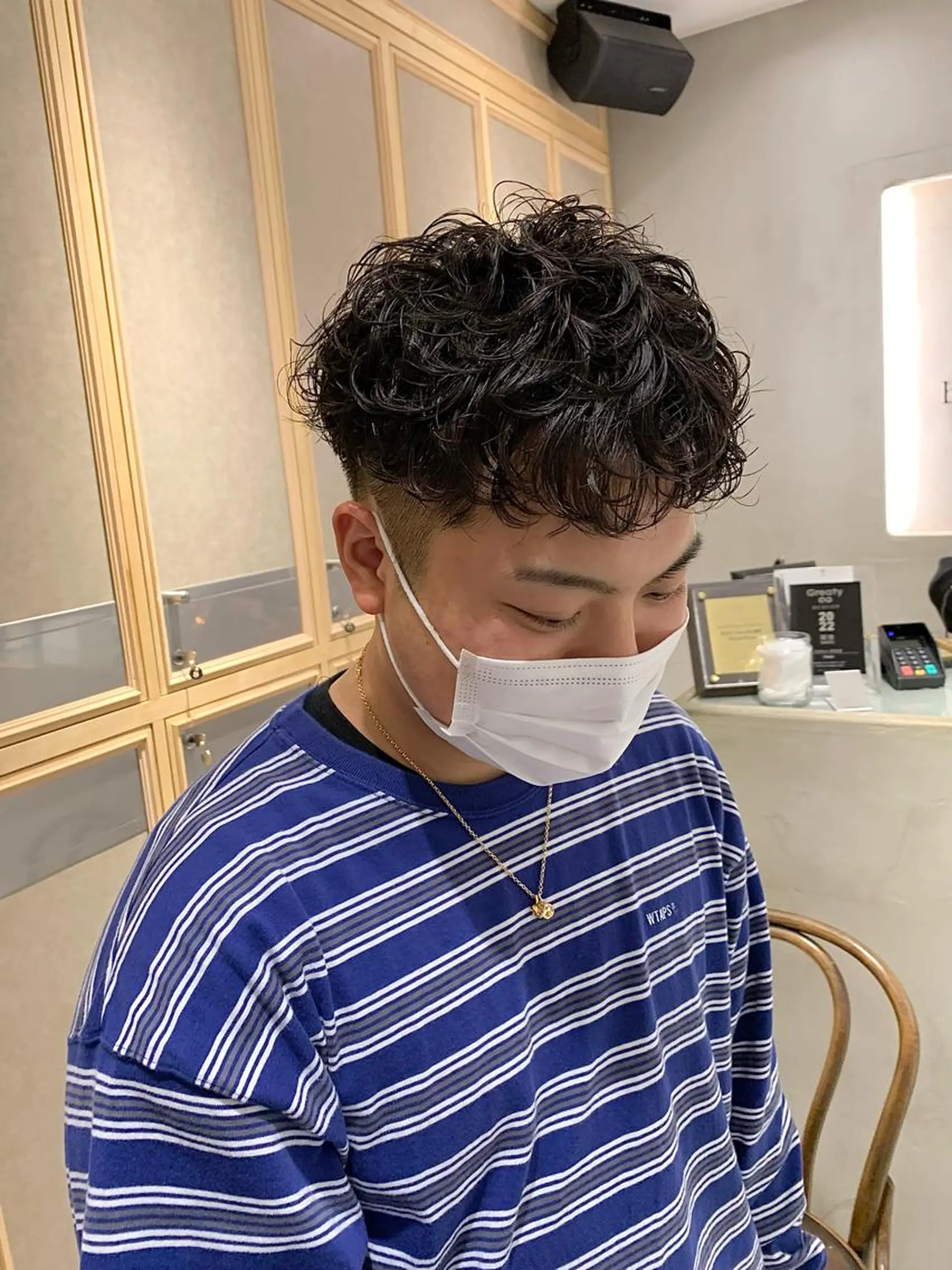 パーマ メンズ マッシュ TENELE所属・チバ タクミのヘアスタイル