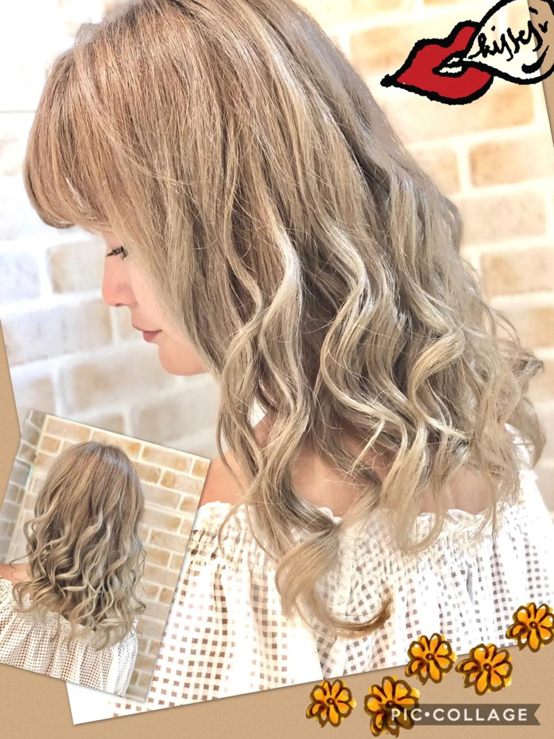 セミロング カラー ベージュカラー ブリーチ ケアブリーチ 透明感カラー イルミナカラー 永島 桜のヘアスタイル