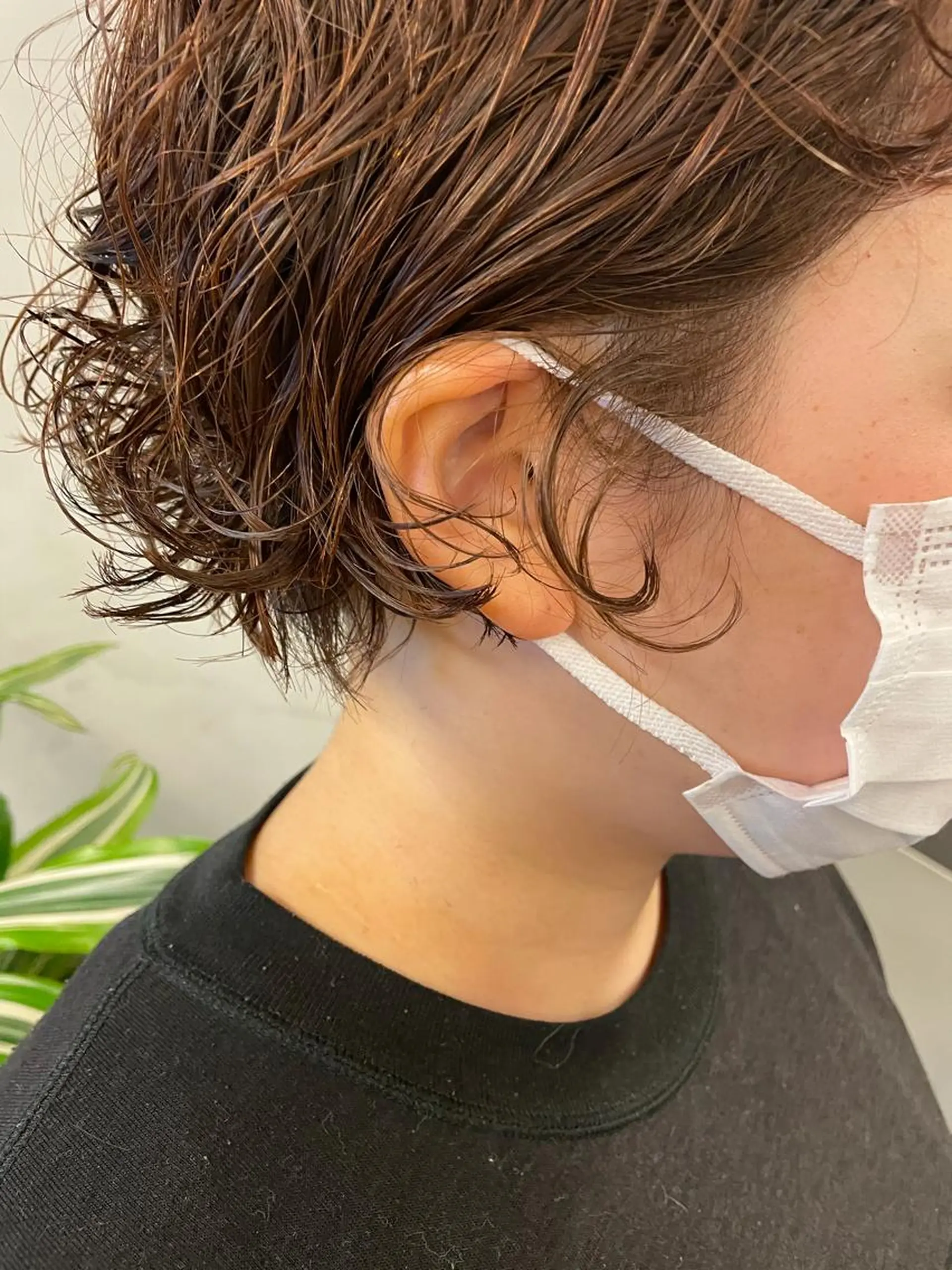 ショート カラー パーマ おくれ毛 カット ヘアカラー トリートメント tatsumi/ボブ ウルフ/レイヤーのヘアスタイル