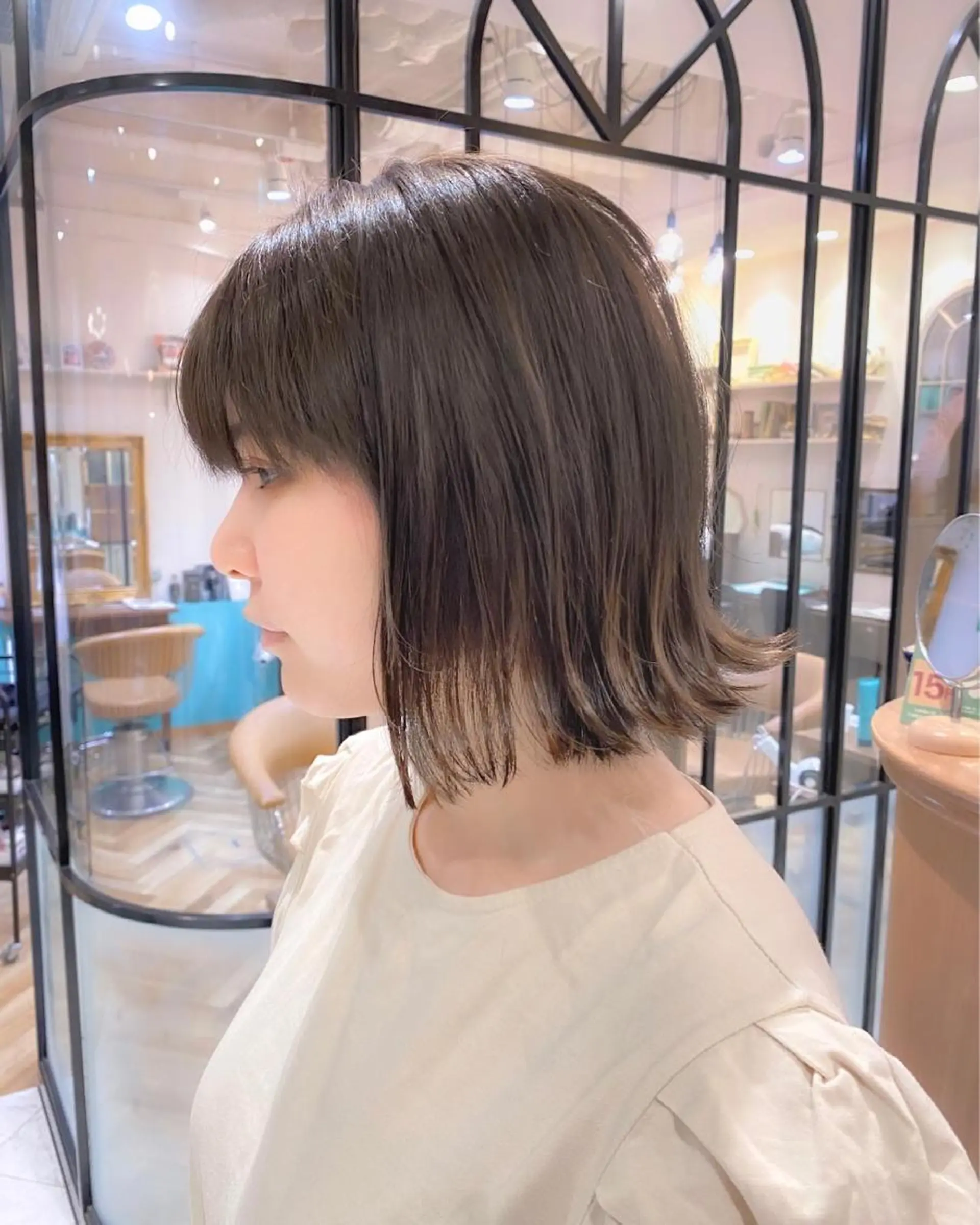 セミロング カラー カット ヘアカラー トリートメント 🇰🇷韓国レイヤー 錦糸町【北山謙三】のヘアスタイル