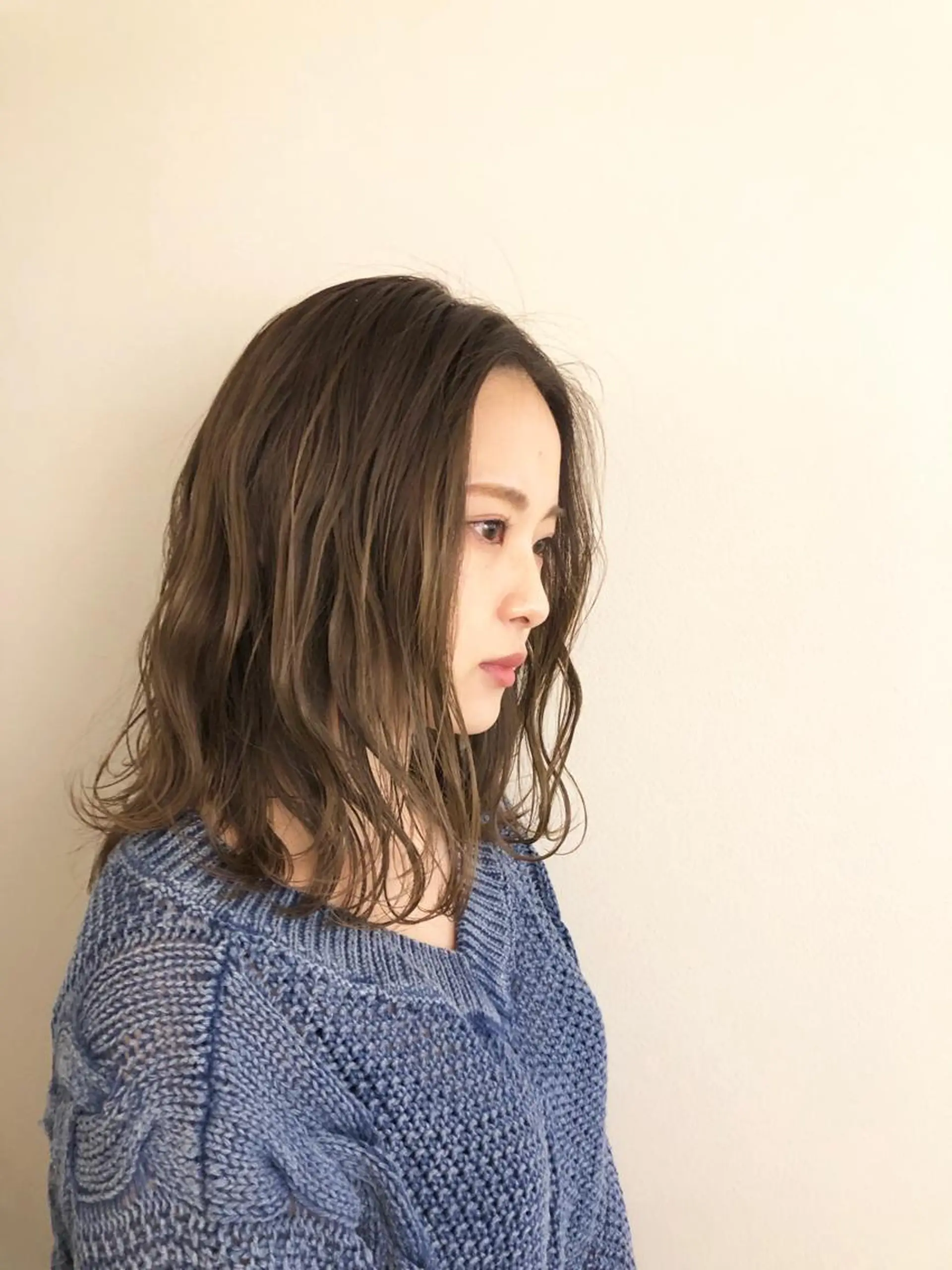 ミディアム カラー パーマ 徳永 大樹のヘアスタイル