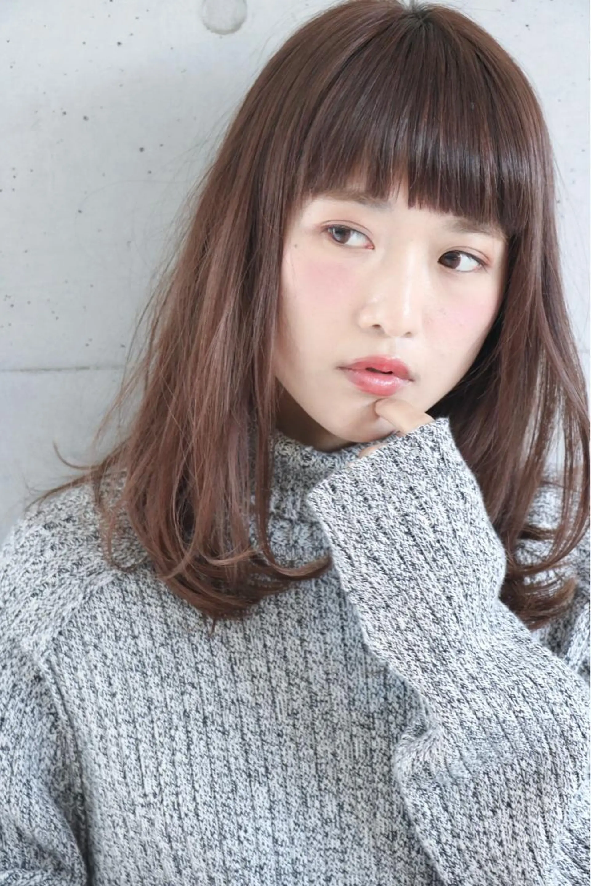 セミロング カット ヘアカラー &-hair salon 髪質改善＆ツヤ髪＆美髪所属・＆-HAIR佐藤 ゆいモデル募集中のヘアスタイル