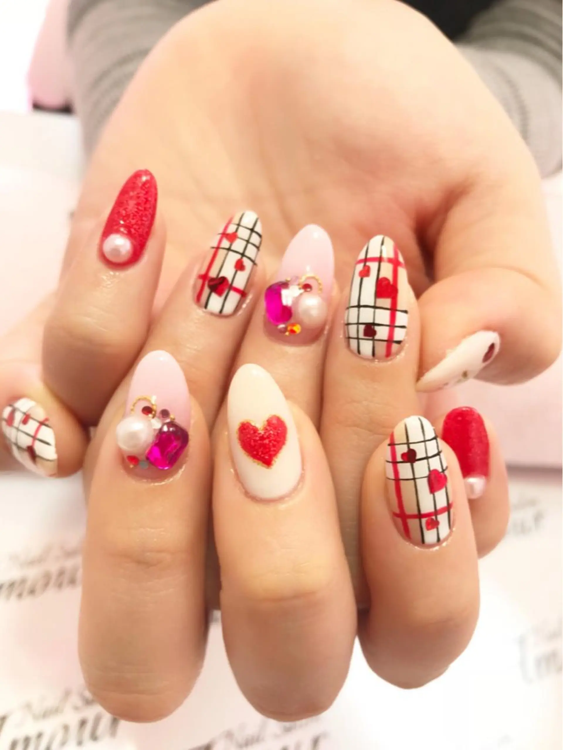 ネイル ハート nailsalon ♡amour♡のネイルデザイン