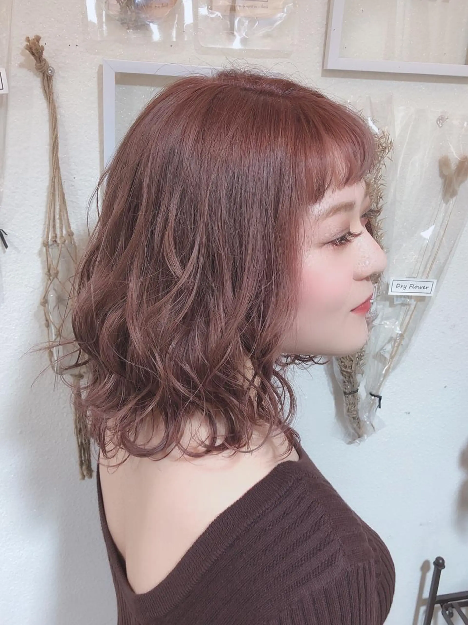 ミディアム カラー 西 めぐみのヘアスタイル
