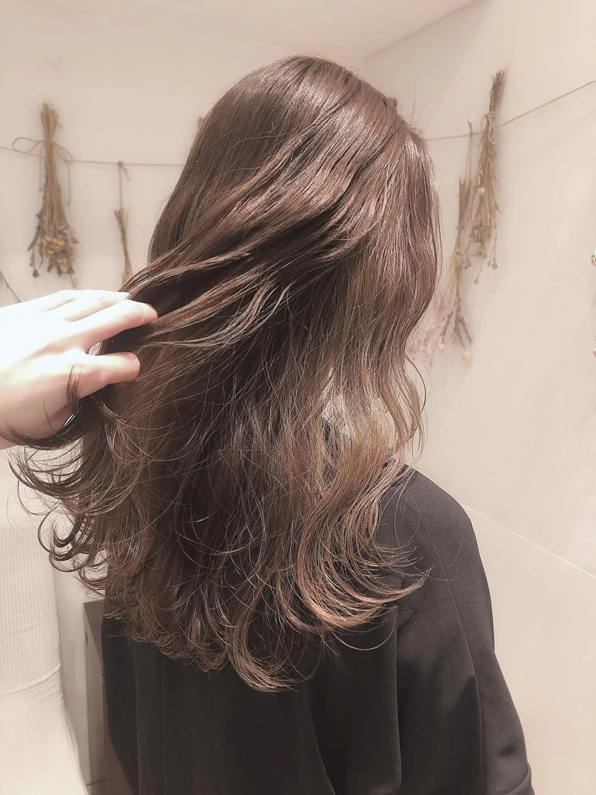 セミロング カラー アッシュ アッシュブラウン ベージュカラー ブラウンカラー インナーカラー はだゆうき @hadadan08のヘアスタイル