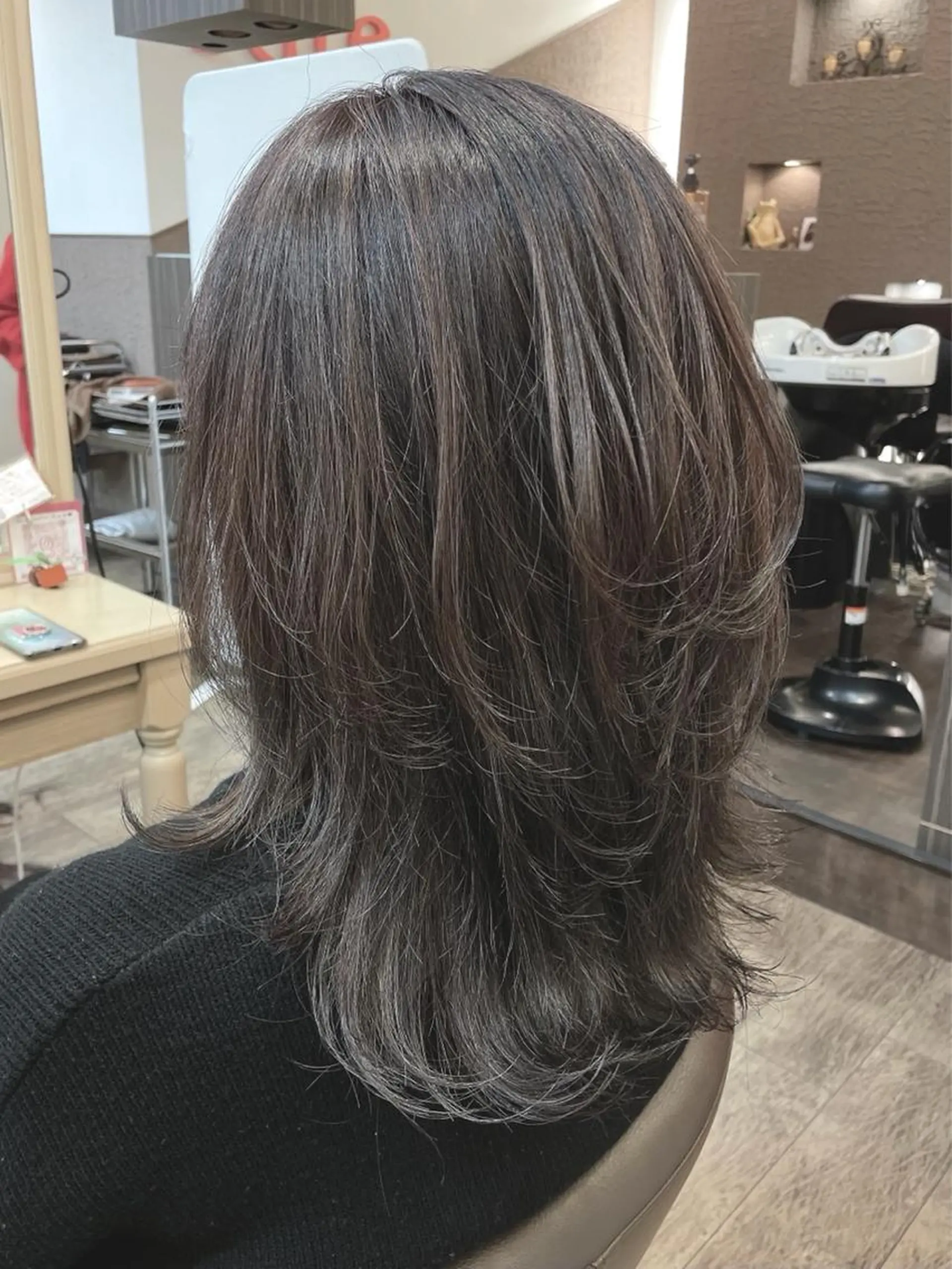 ロング カラー アッシュ ラベンダーカラー ラベンダーアッシュ カット ヘアカラー トリートメント メンズパーマ🌀/ 中村郁未のヘアスタイル