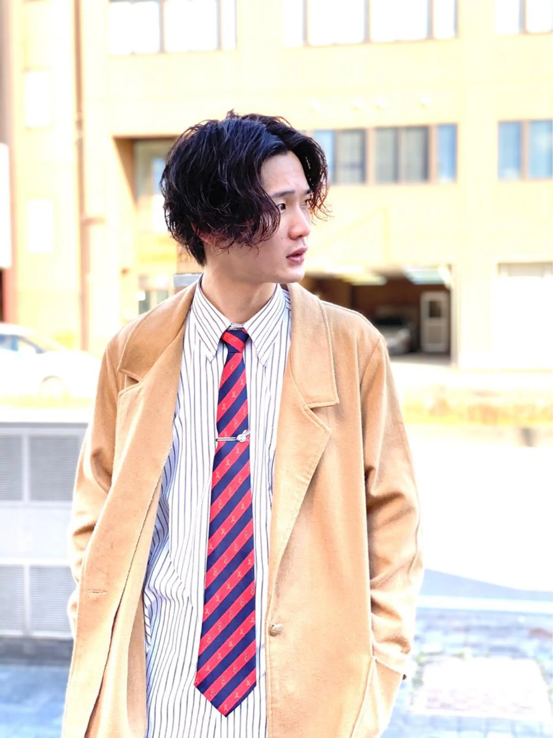 ミディアム パーマ ヘアアレンジ メンズ ミディアムパーマ メンズパーマ ✨最強美容師✨ 💙にっしー西村💙のヘアスタイル