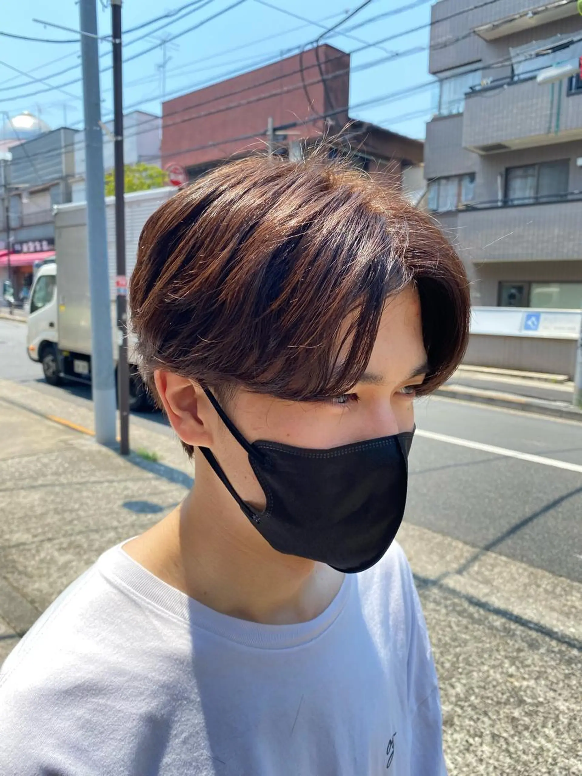 ショート カラー パーマ ヘアアレンジ メンズ キッズ ネイル マツエク・マツパ アイブロウ メンズ韓国風 学生（メンズ向け） 韓国風マツエク 学生 韓国風ヘア 🌈髪質改善TR 艶カラーユウダイ🌈のヘアスタイル