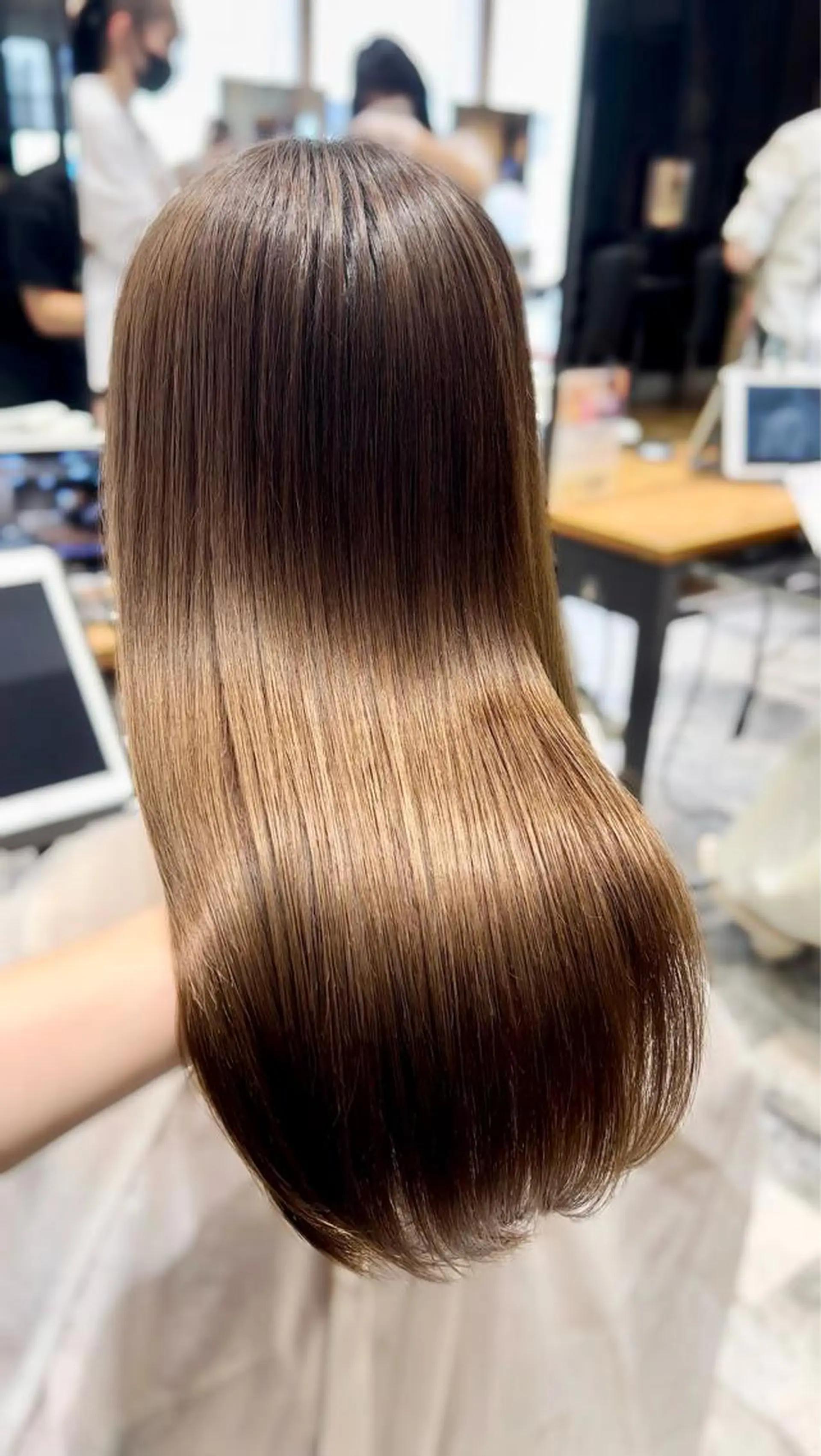 セミロング 髪質改善 縮毛矯正 トリートメント 美髪ヘッドスパ🫧 西山紗奈江💆♀️のヘアスタイル