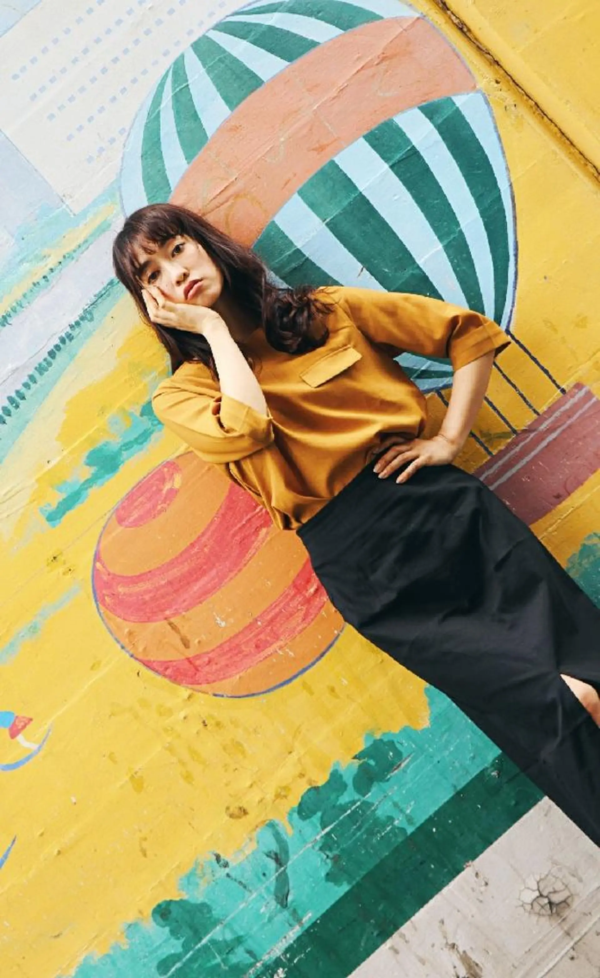 セミロング カラー パーマ アディクシーカラー イルミナカラー LAMP HAIR  ランプヘアー所属・徳永 博志のヘアスタイル