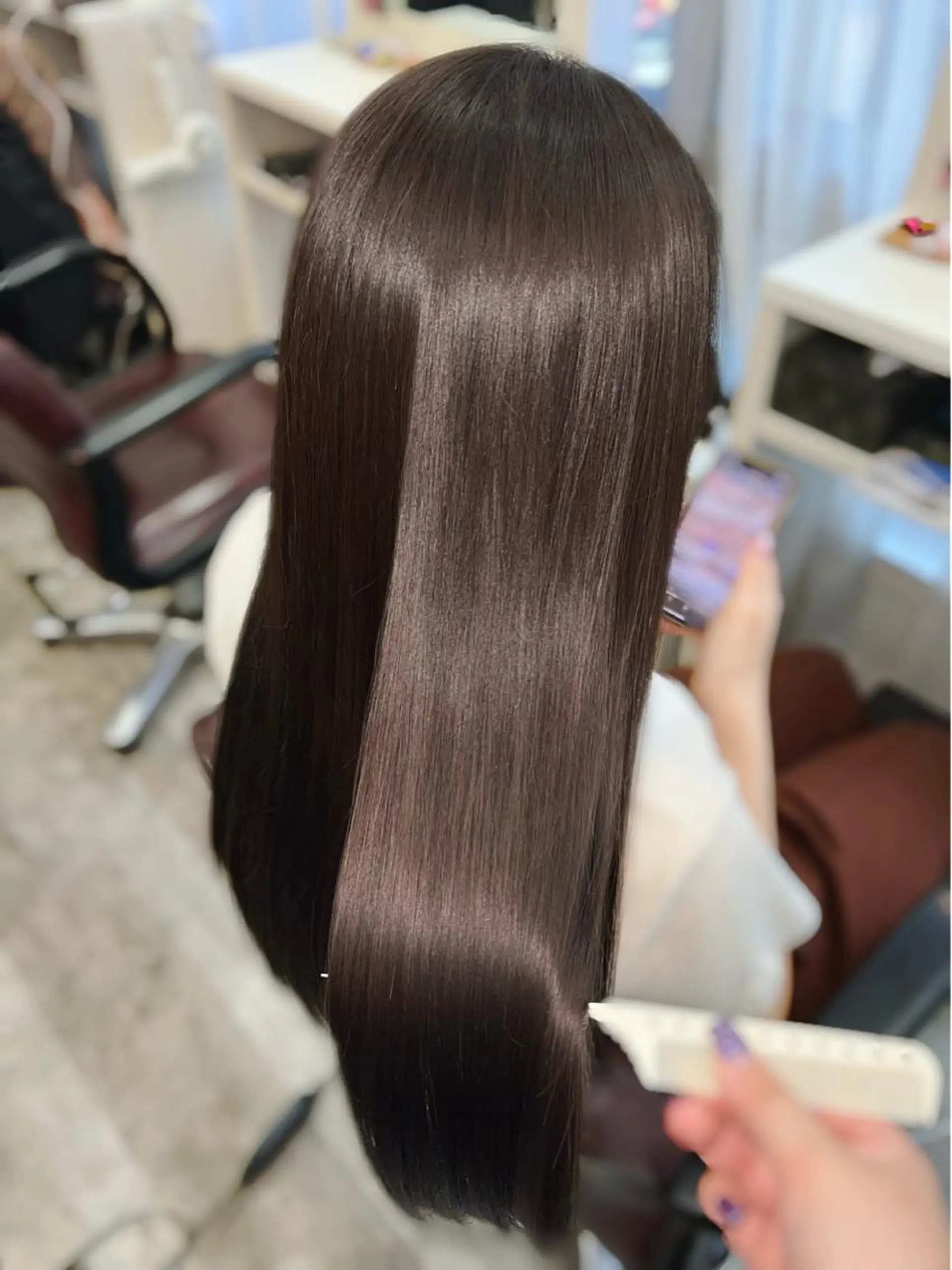 ロング カラー トリートメント 韓国ヘア🤍髪質改善 🇰🇷AKANEのヘアスタイル