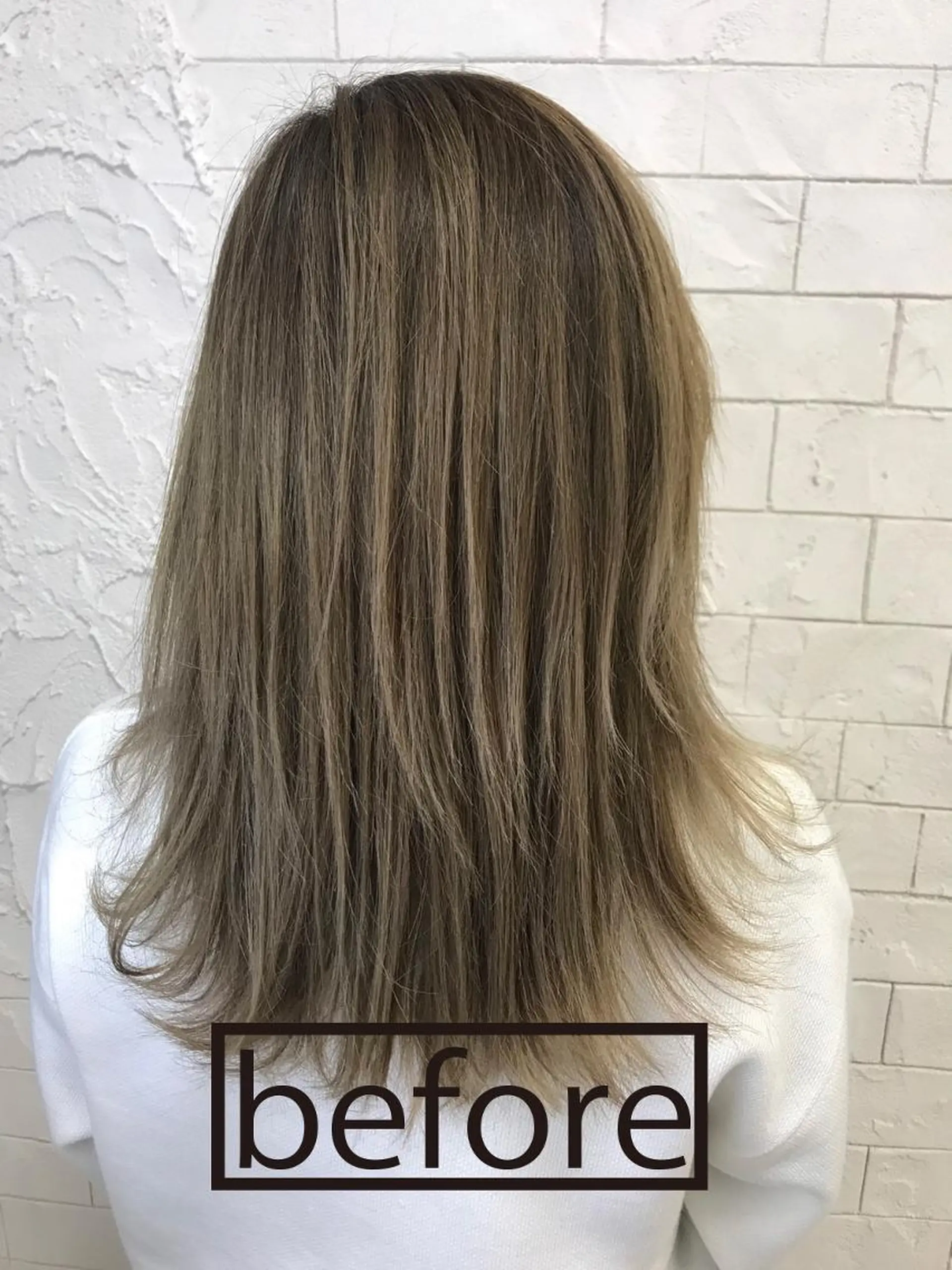 セミロング 外国人風カラー anyhow academyのヘアスタイル