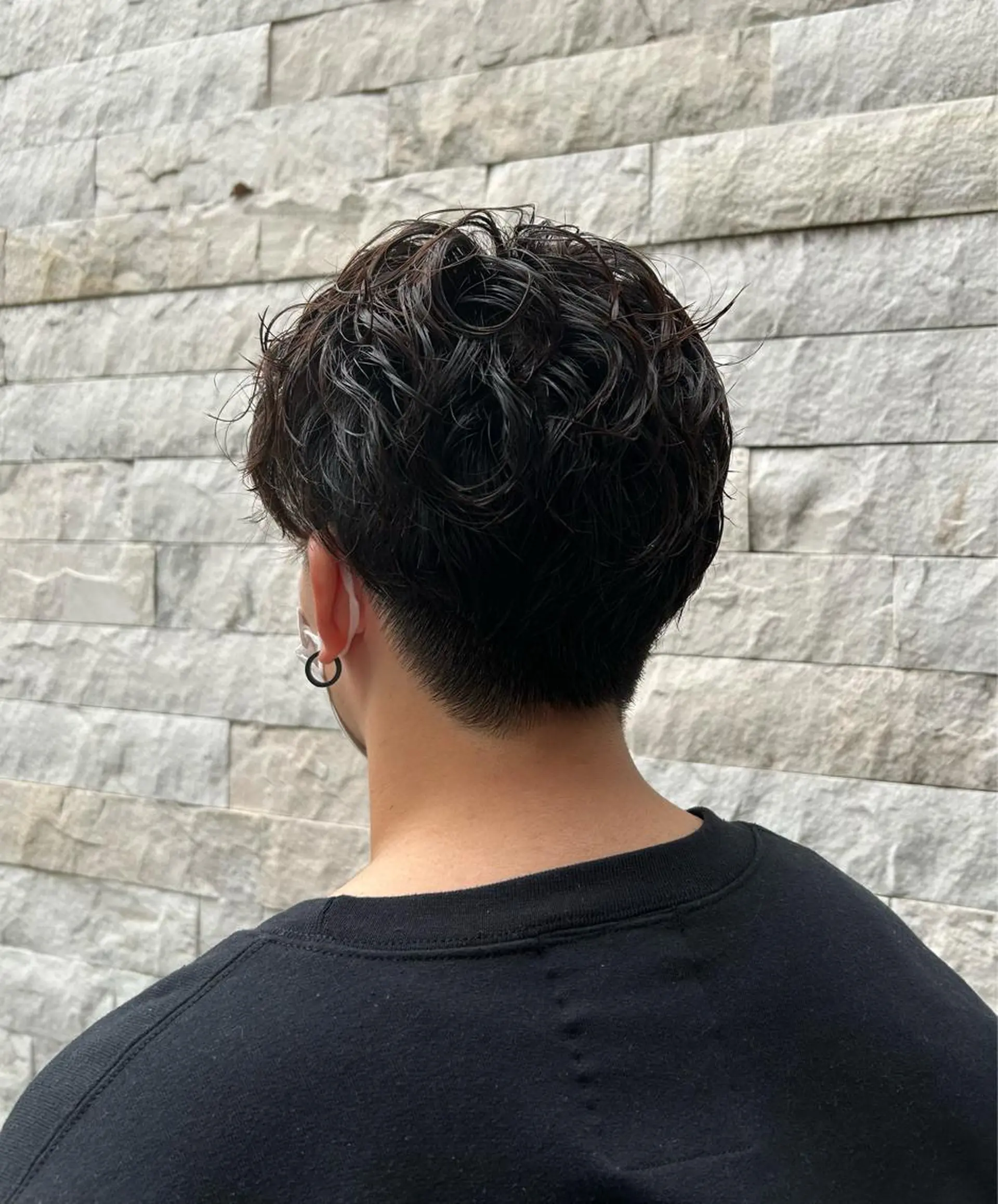 ショート パーマ メンズ カット パーマ 山本 愛華のヘアスタイル