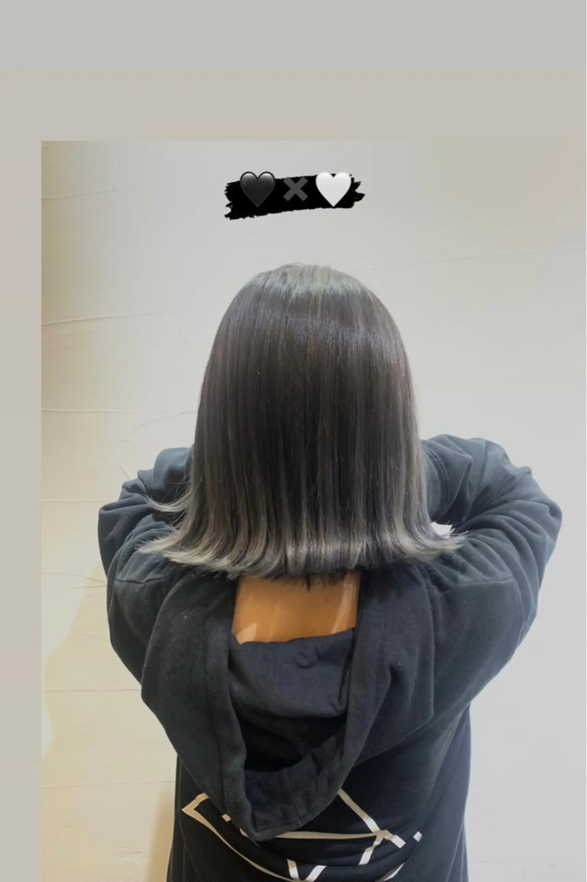 ミディアム カラー バレイヤージュ シルバー レイヤーカット ヘアカラー ハイトーン職人💗 松本輝美のヘアスタイル