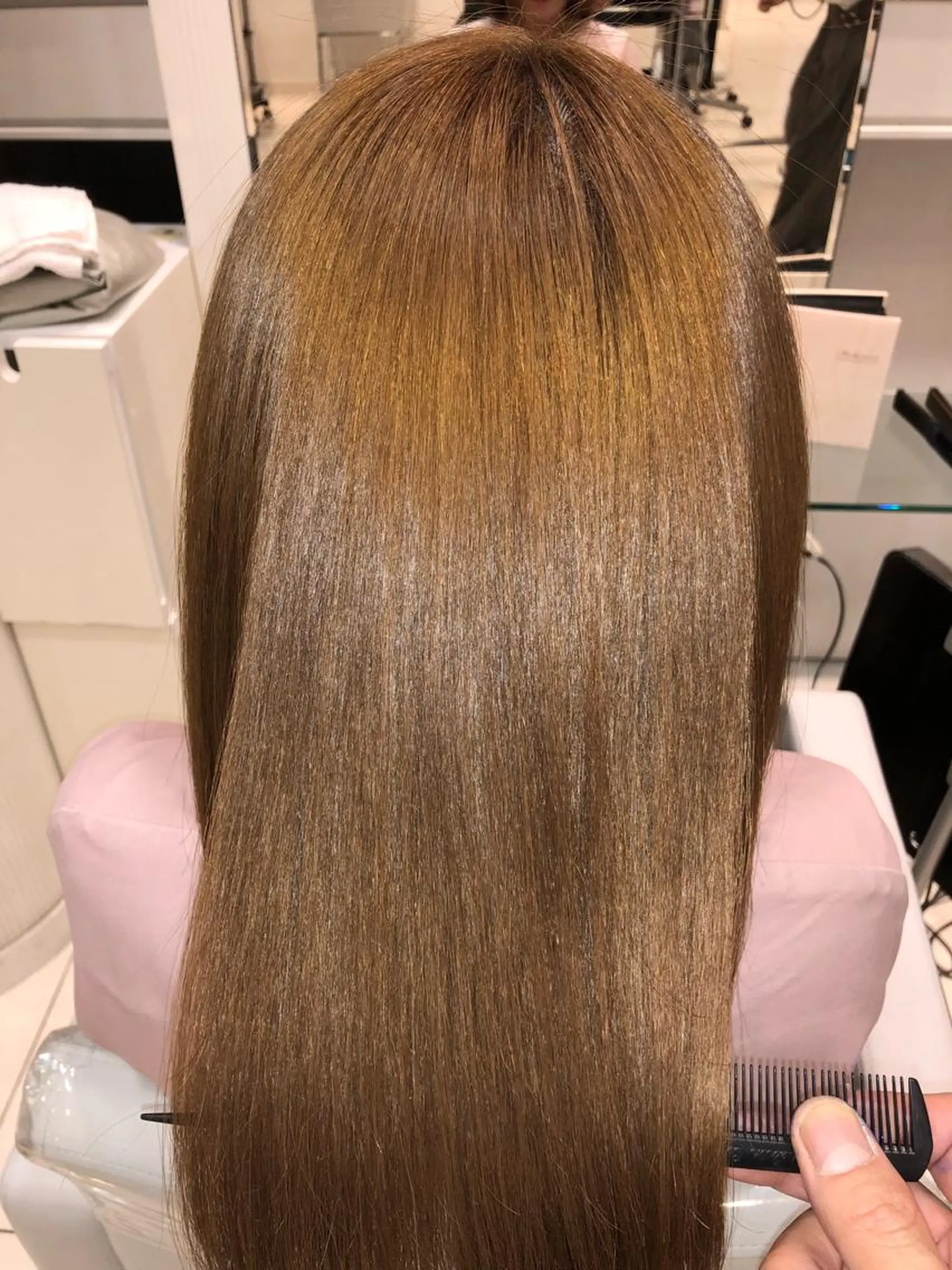 ロング パーマ くせ毛 髪質改善 縮毛矯正 ストレートパーマ カット ヘアカラー トリートメント 縮毛矯正/髪質改善 /ブリーチ/東陽町✨のヘアスタイル