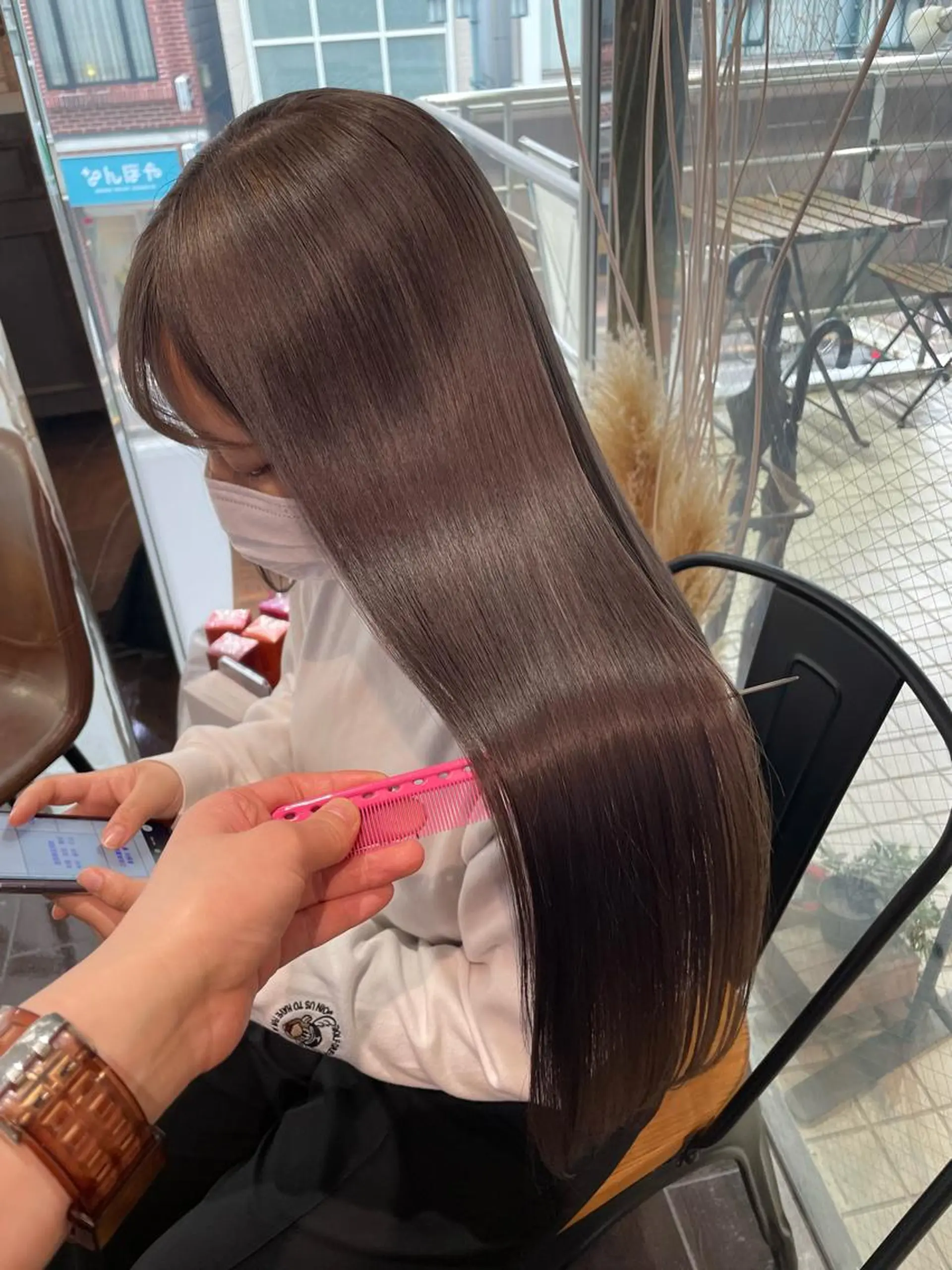 ロング カラー ブリーチ ブリーチなしカラー 髪質改善 トリートメント メンズ/艶髪/カラー サクラ🌸のヘアスタイル