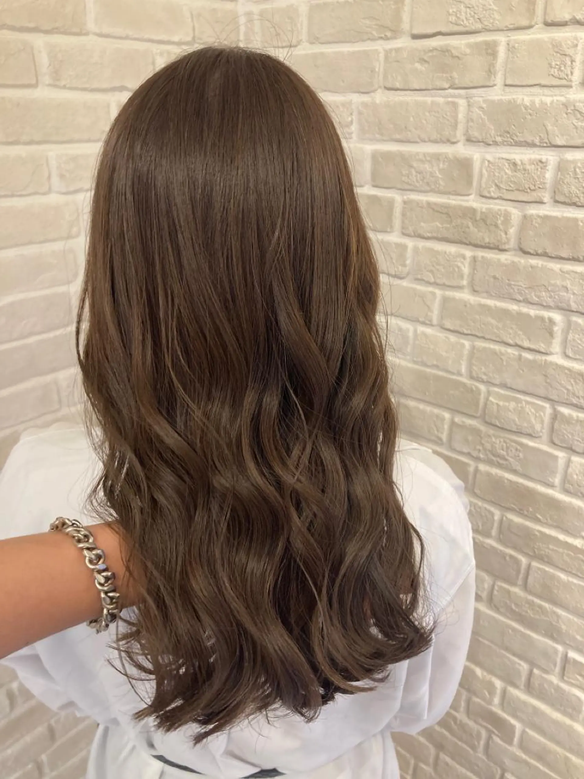 セミロング ヘアカラー トリートメント ブリーチしたのに 色持ち1.5ヶ月のヘアスタイル