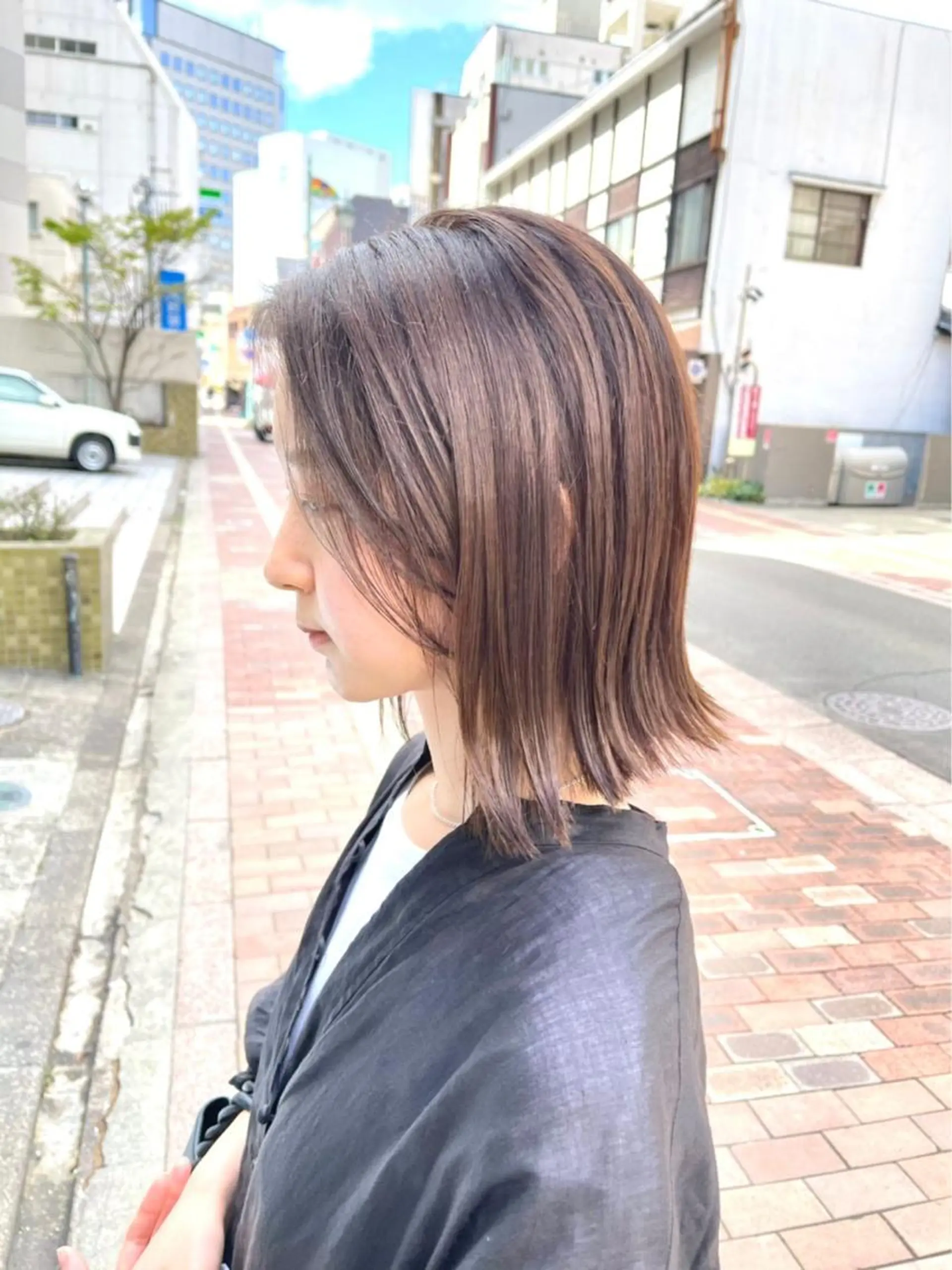 ミディアム ヘアカラー トリートメント 井上 亜海のヘアスタイル