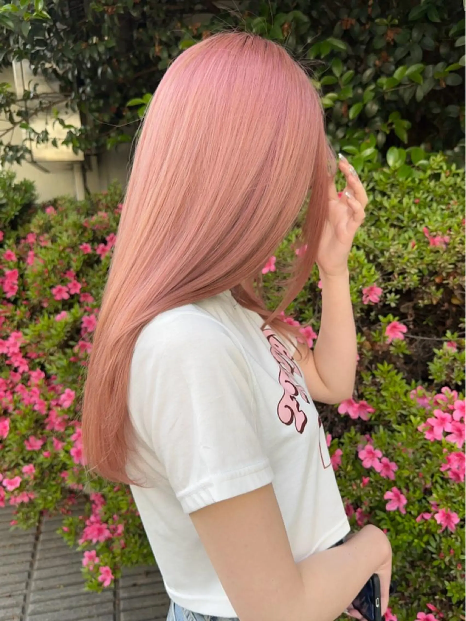 ロング カラー ピンクカラー ヘアカラー トリートメント 髪質改善特化【荻窪】 RYOTOのヘアスタイル