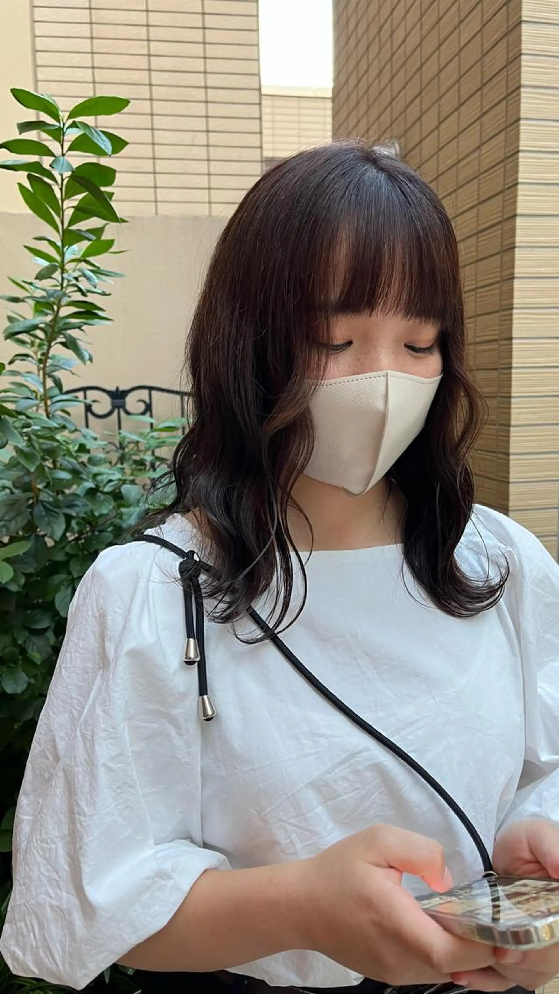 カラー えんぐちとも／透明感 カラー／博多ボブのヘアスタイル