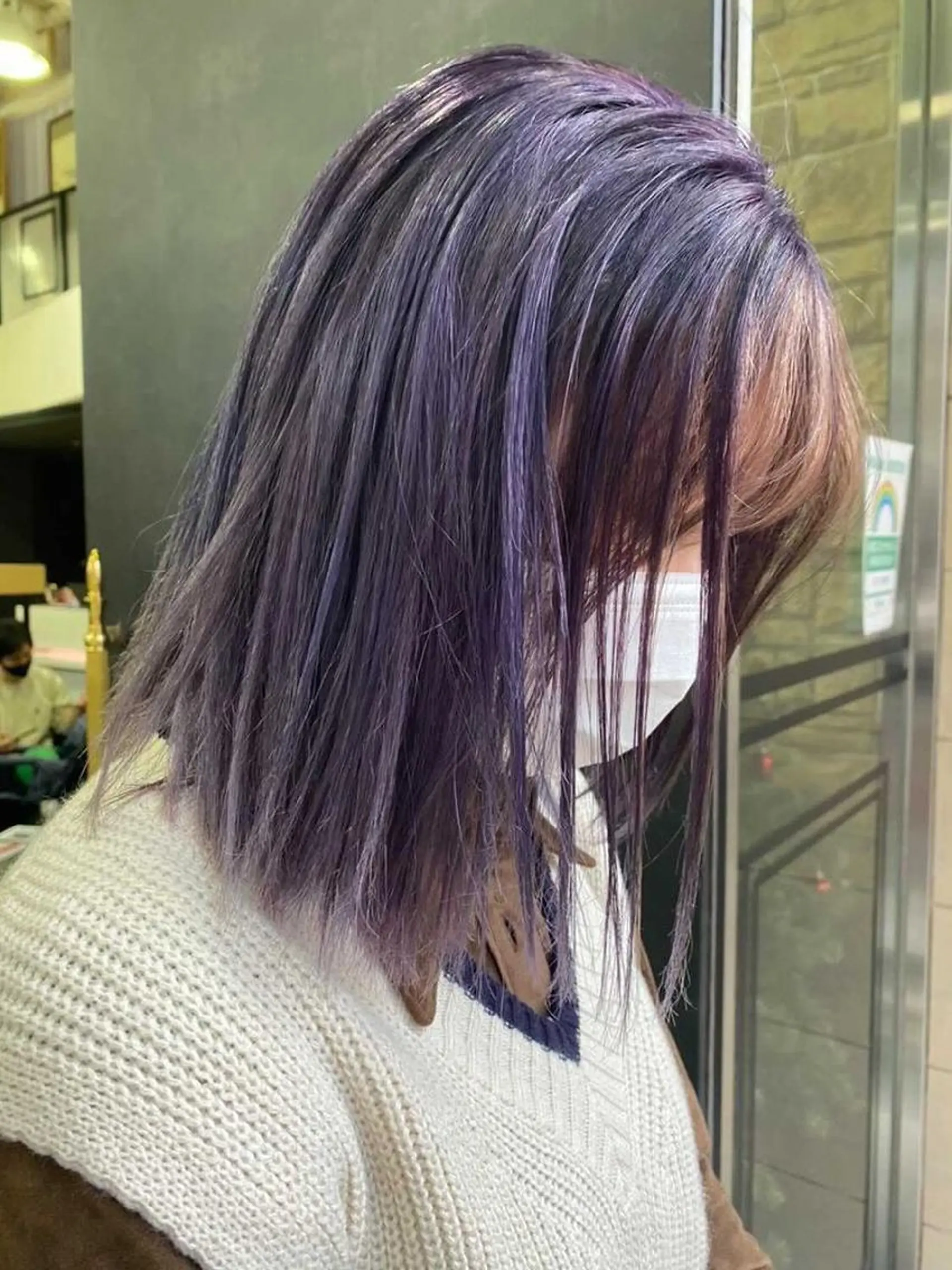 ミディアム パープルカラー 艶髪カラー🫧 髪質改善🪽萩原のヘアスタイル
