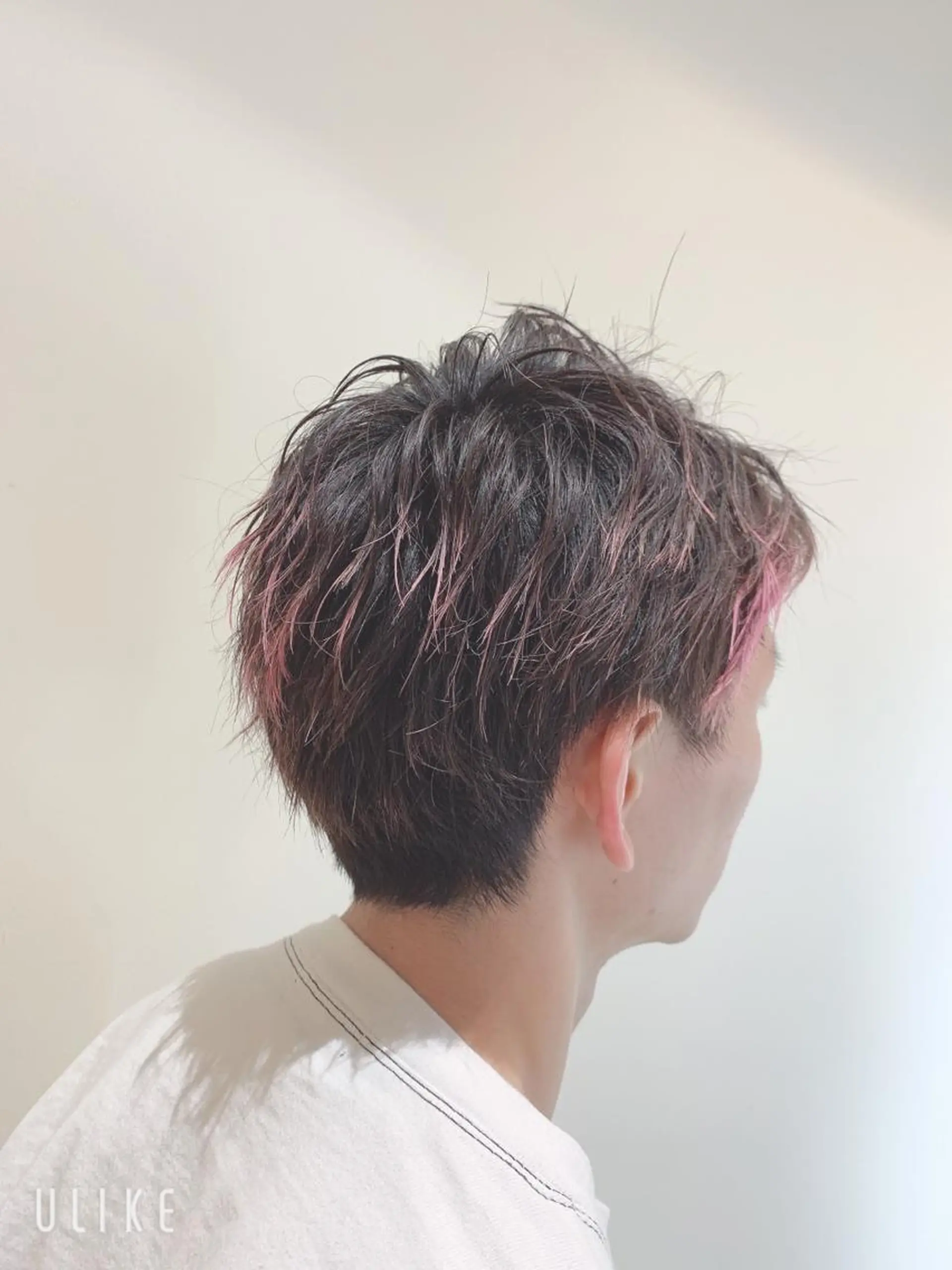 ショート カラー ヘアアレンジ メンズ ピンクカラー 【メンズモデル募集】 Bassa所沢のヘアスタイル