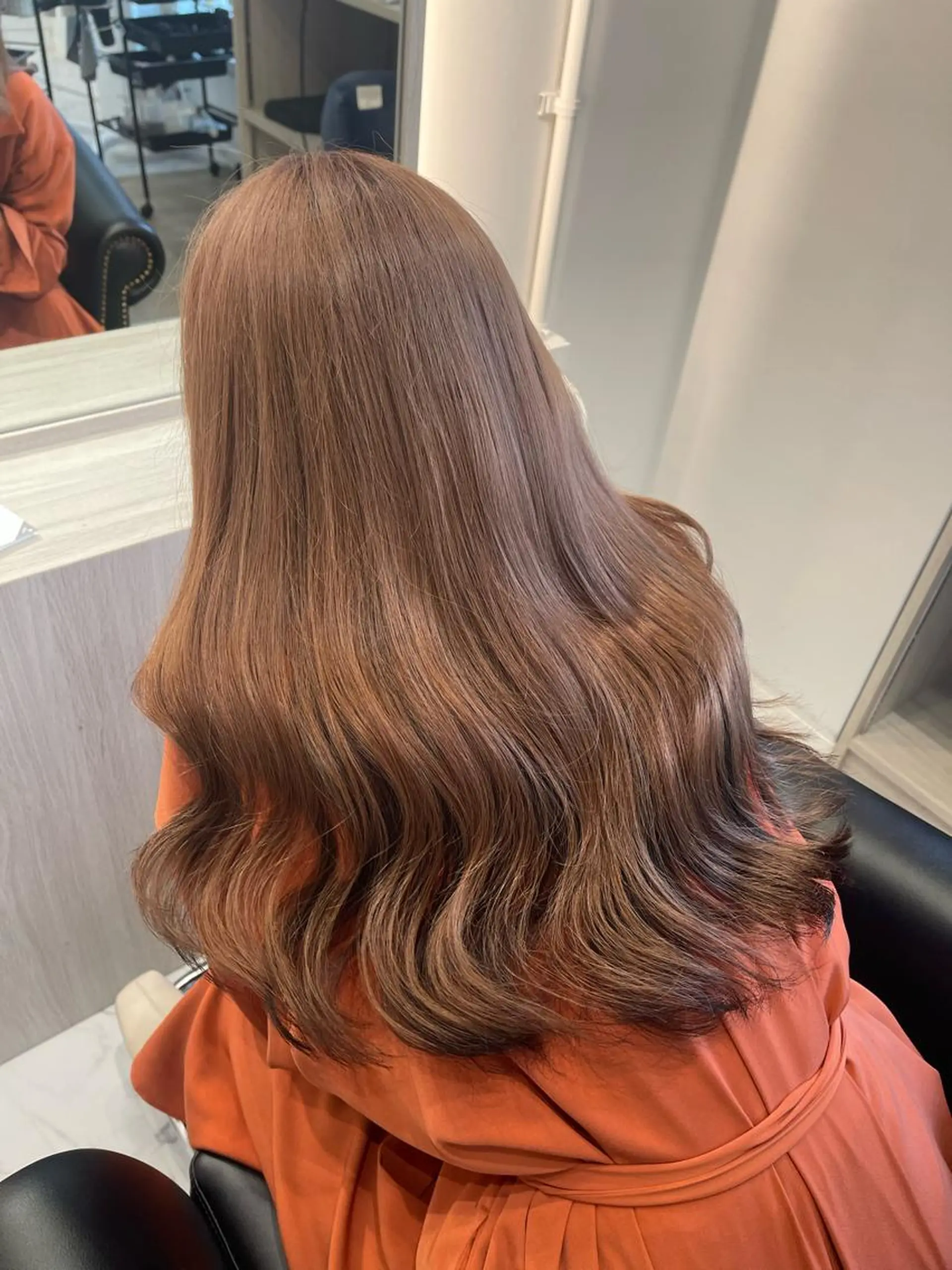 ロング カラー ヘアカラー トリートメント &chaLme   心斎橋所属・emi/髪質改善/ 韓国風/艶カラーのヘアスタイル